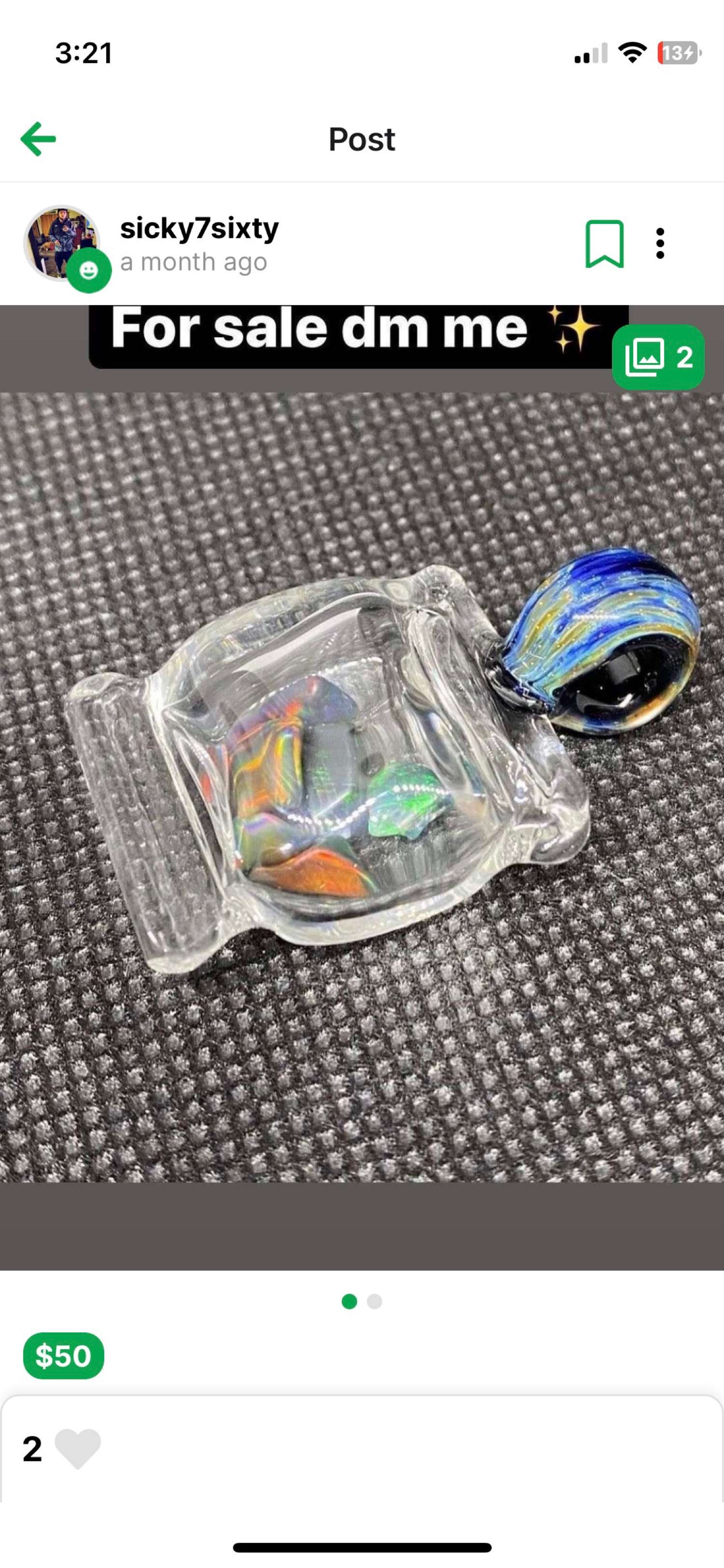 Preview pic of Loose opal baggie pendant 