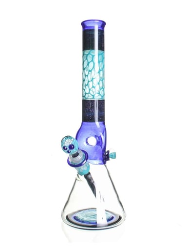 Preview pic of Ben Wilson - Custom Triple Donut Beaker - Honeycomb Blue & Cropal