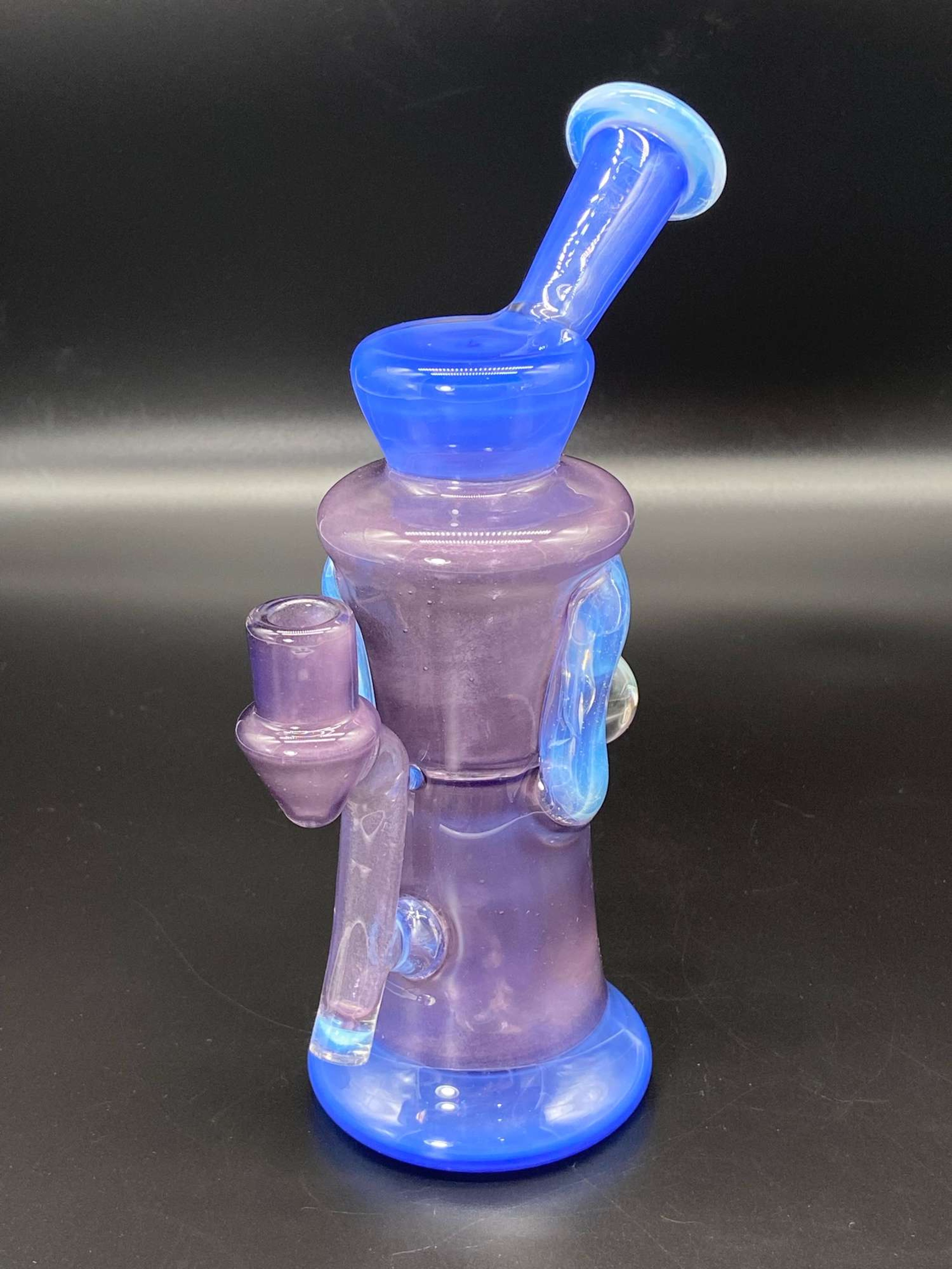 Djinn Glass Wildberry satin, Blue Satin and Glopal Gill Recycler image 0