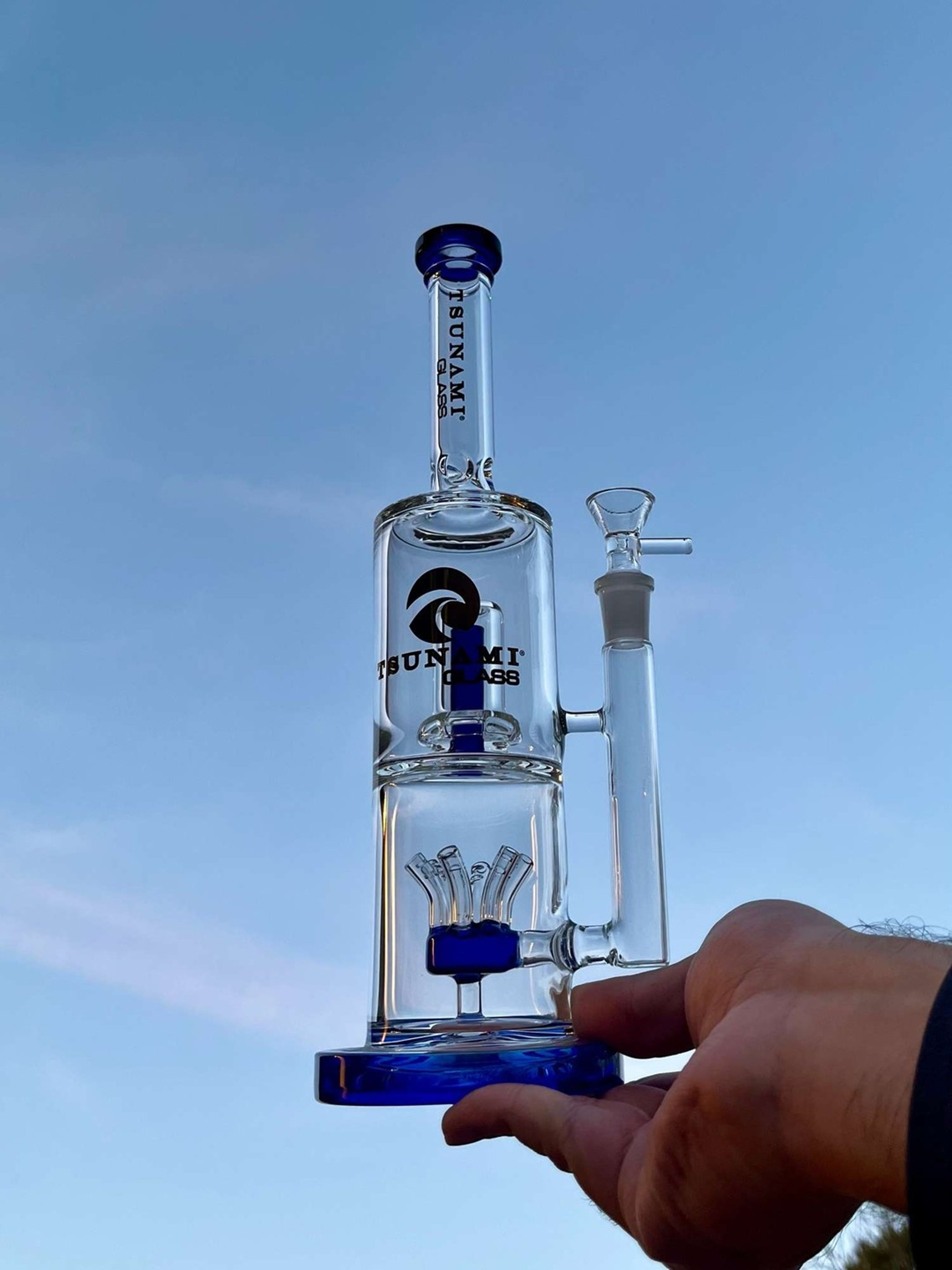 12” Tsunami Glass Recycler Bong Rig image 0