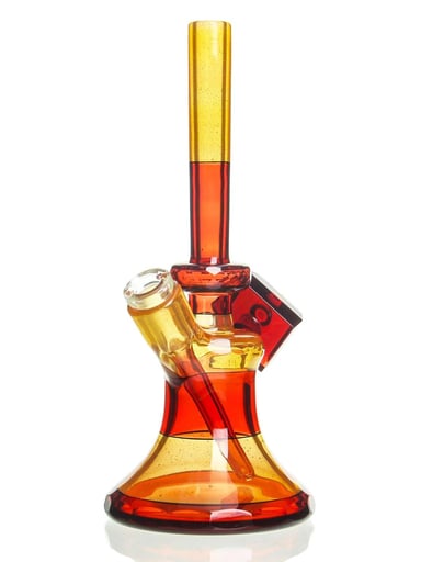 Preview pic of Andy Roth - Faceted Classic Tube - Pomegranate & Transparent Orange