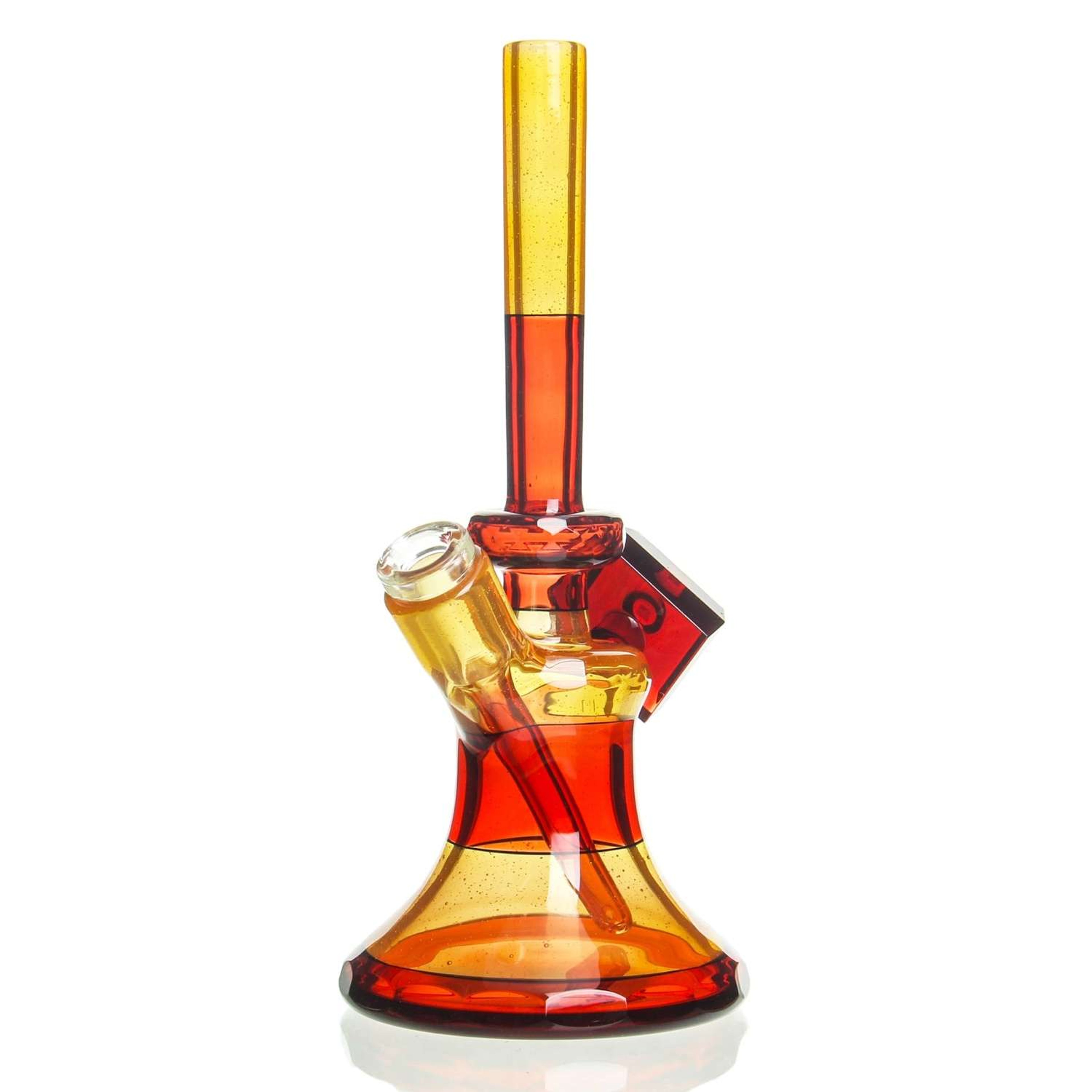 Preview pic of Andy Roth - Faceted Classic Tube - Pomegranate & Transparent Orange