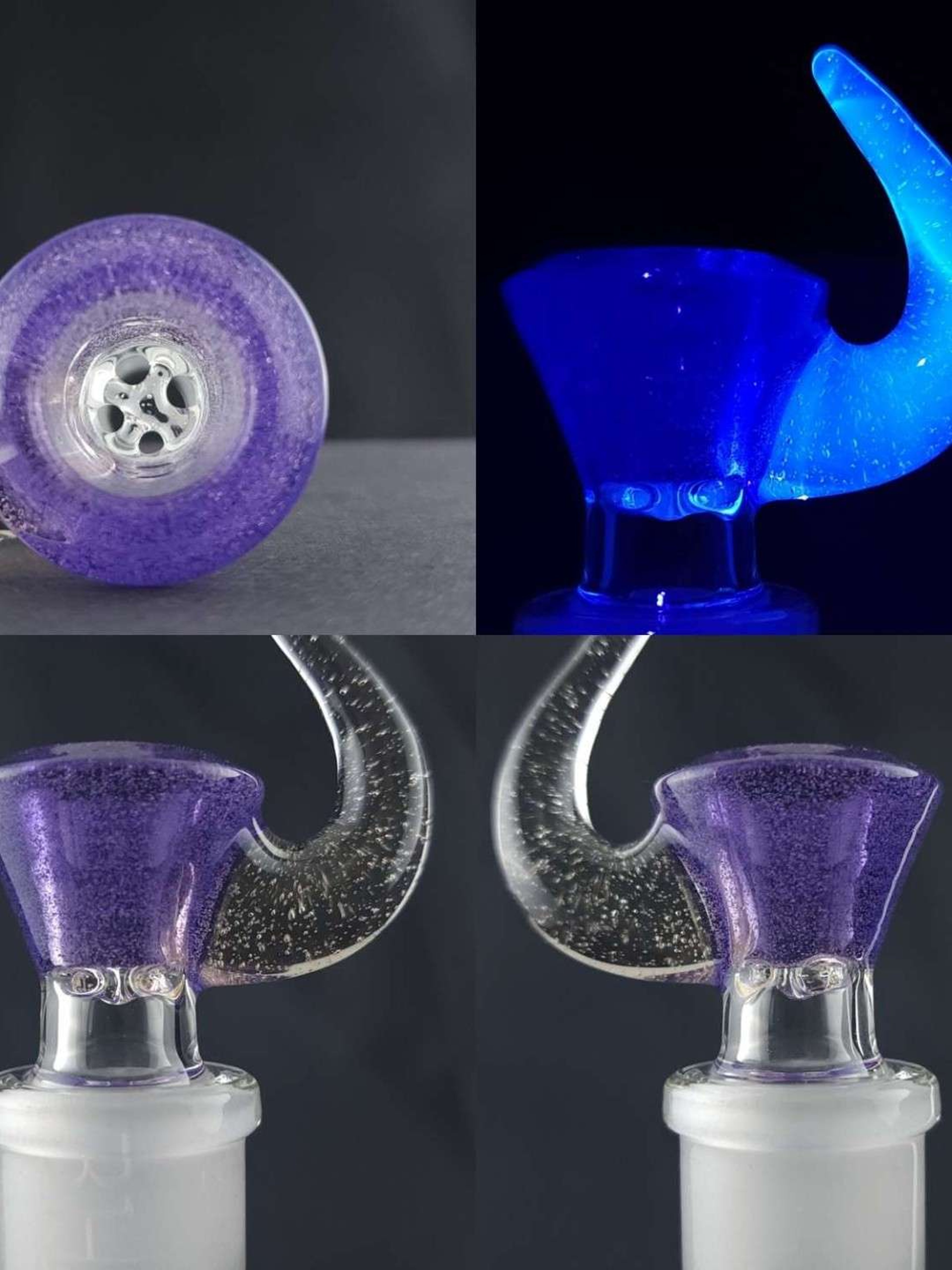 18 mm 4 hole Purple Lollipop & BluV image 0