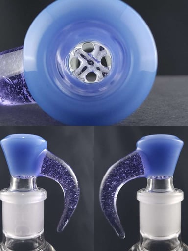 Preview pic of 18mm 4 hole Milky Blue & PurpleStickyPunch 