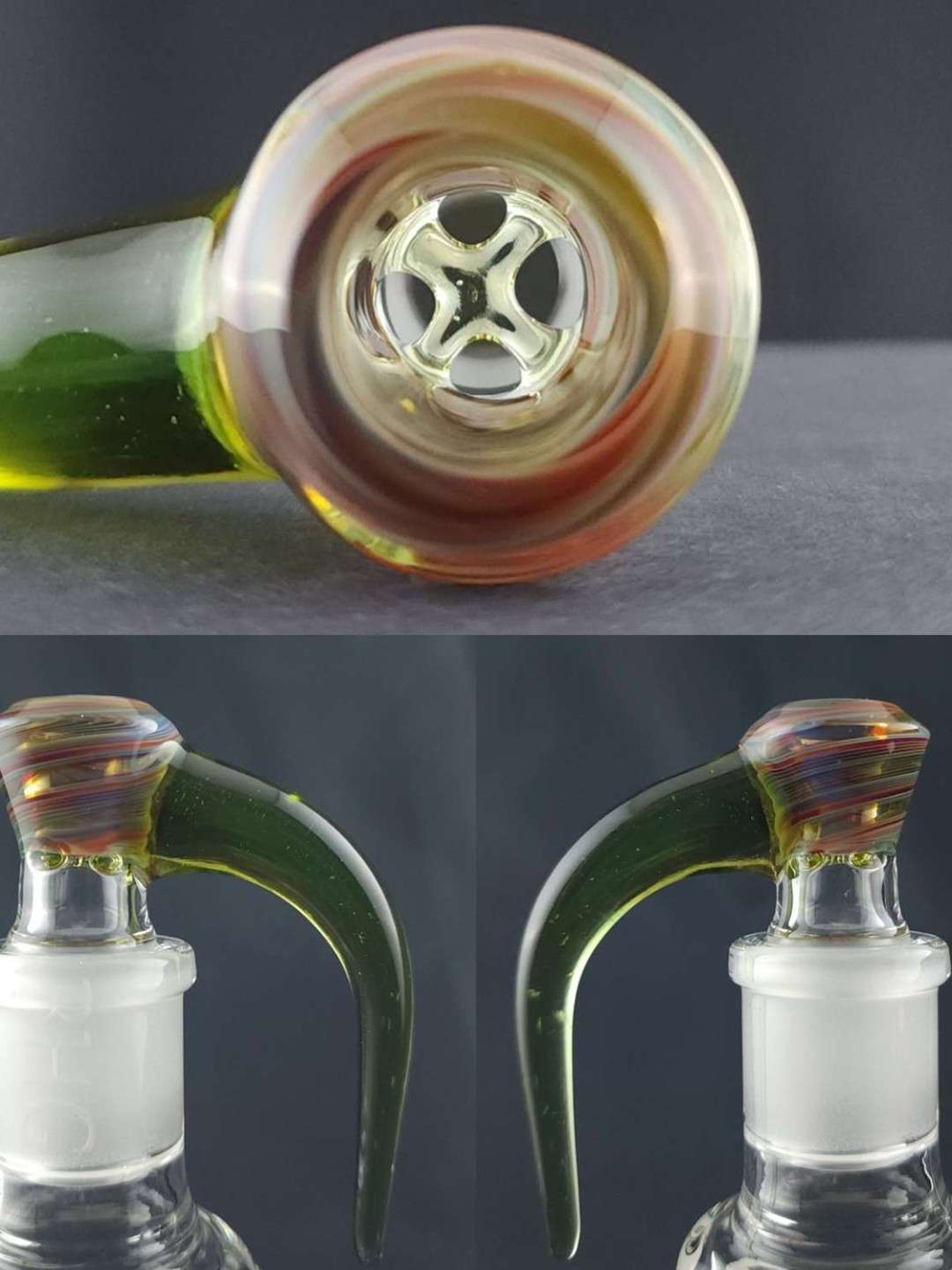 Tiedye & exp. Greasy green 18mm 4 hole image 0