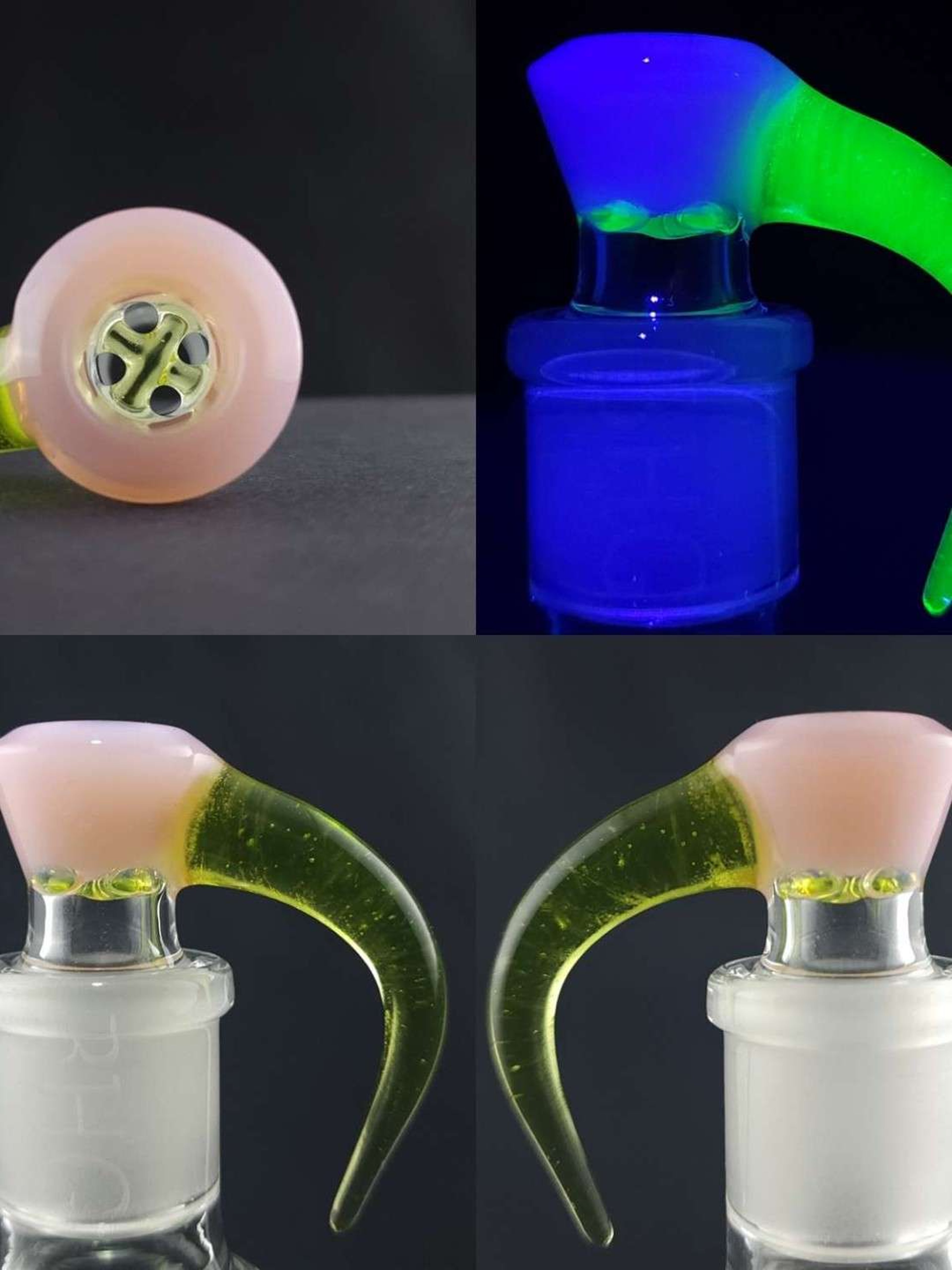 Milky Pink & Illuminati based Green 18mm 4hole image 0