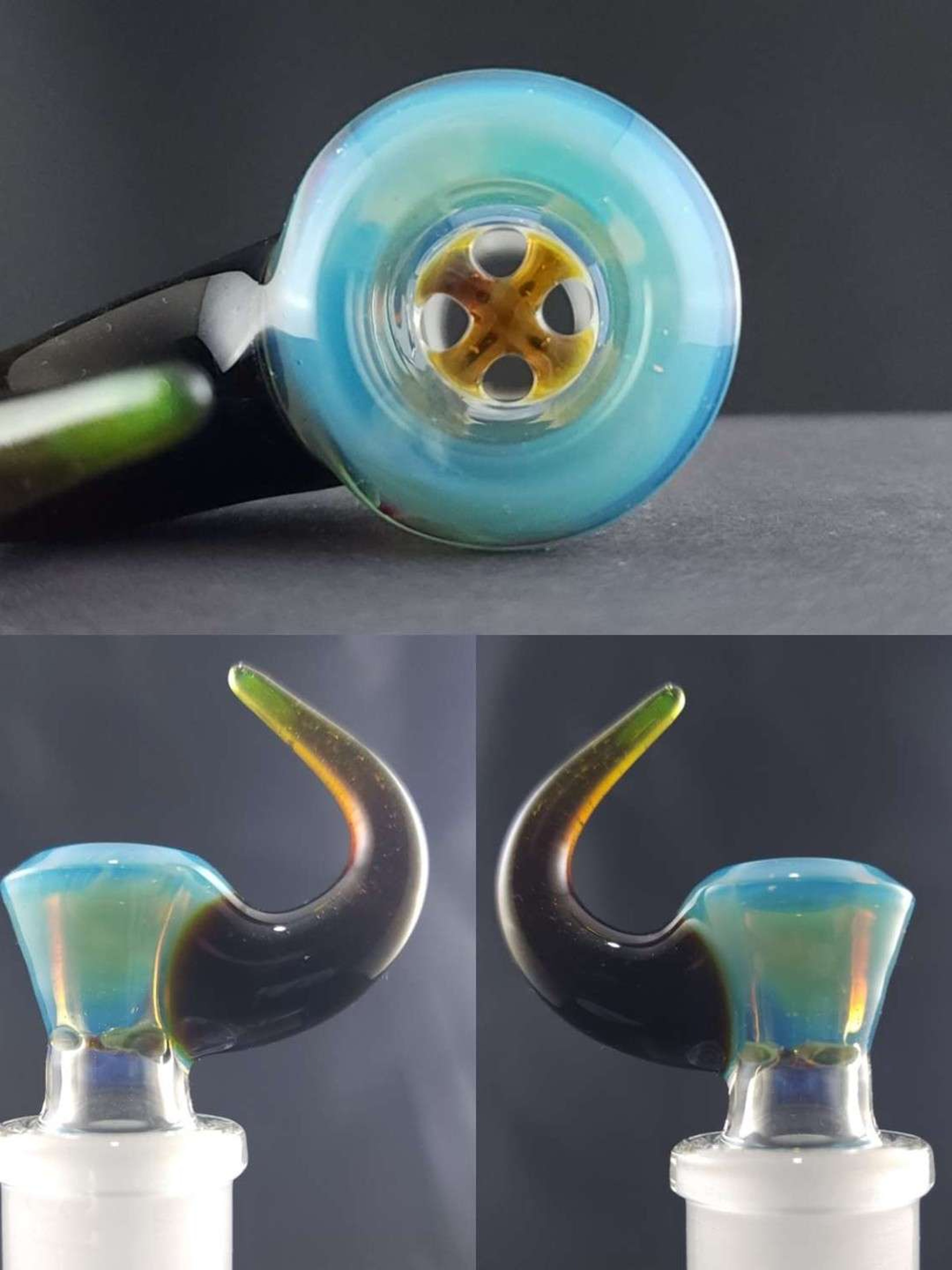 Hydra and mystery adventurine 18mm 4hole image 0