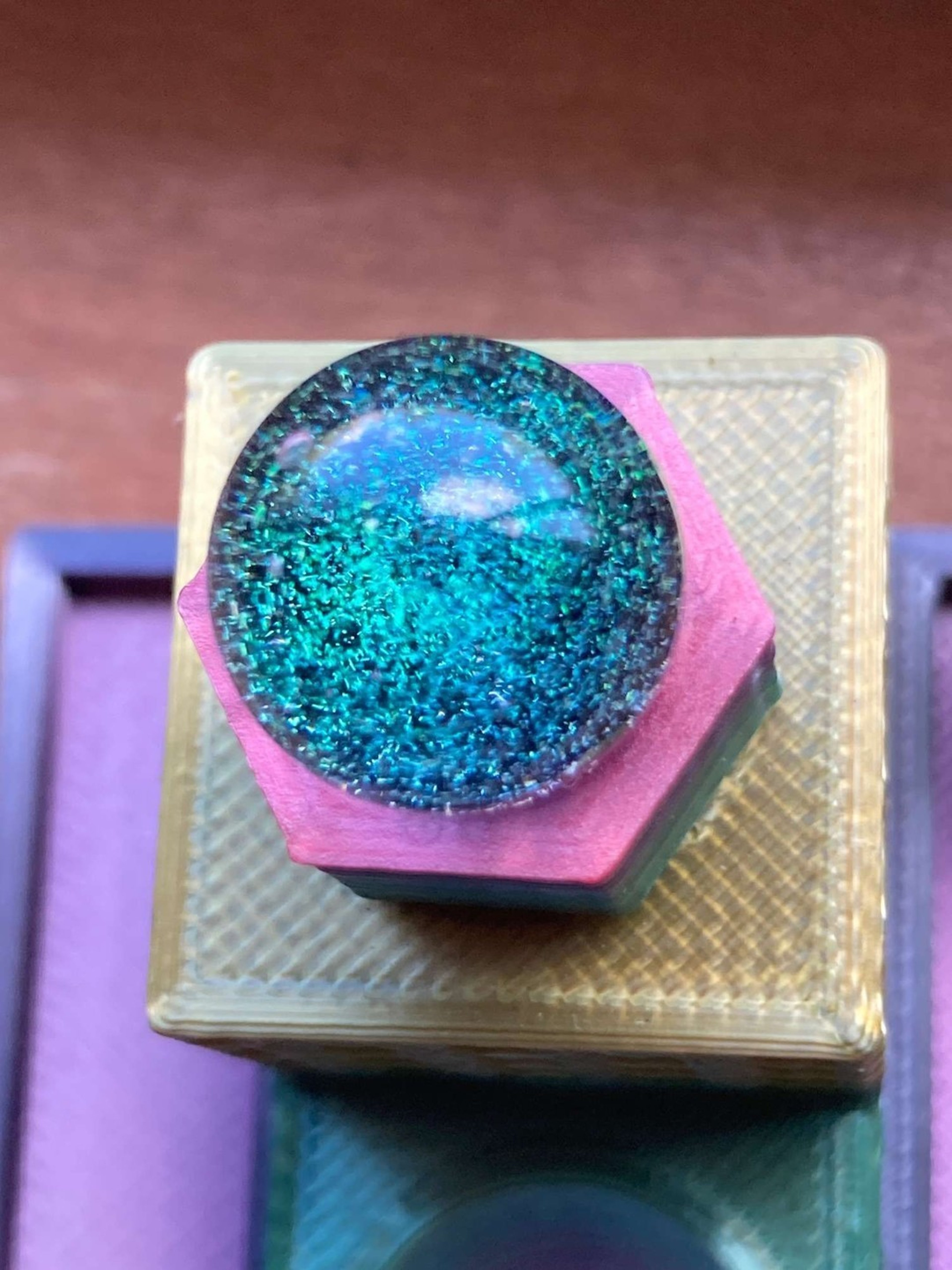 Green galaxy valve marble image 0