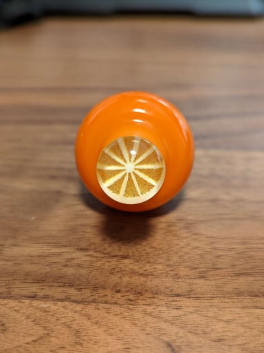 Preview pic of Orange Lyons glass x Steve Bates x Terroir Glass Spinner Cap