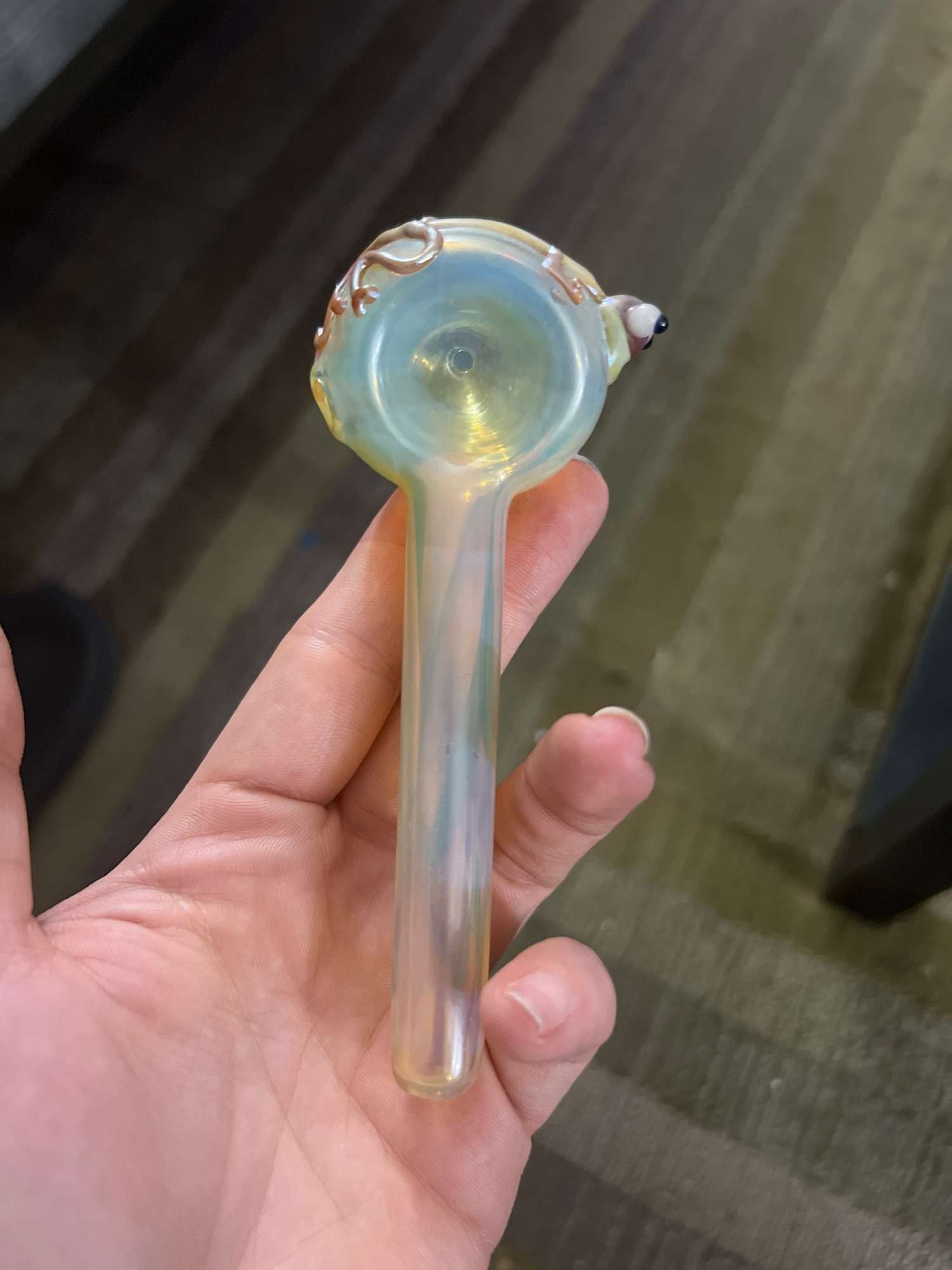 Betos Custom Boro Lizard Fumed Dry Spoon Pipe image 0