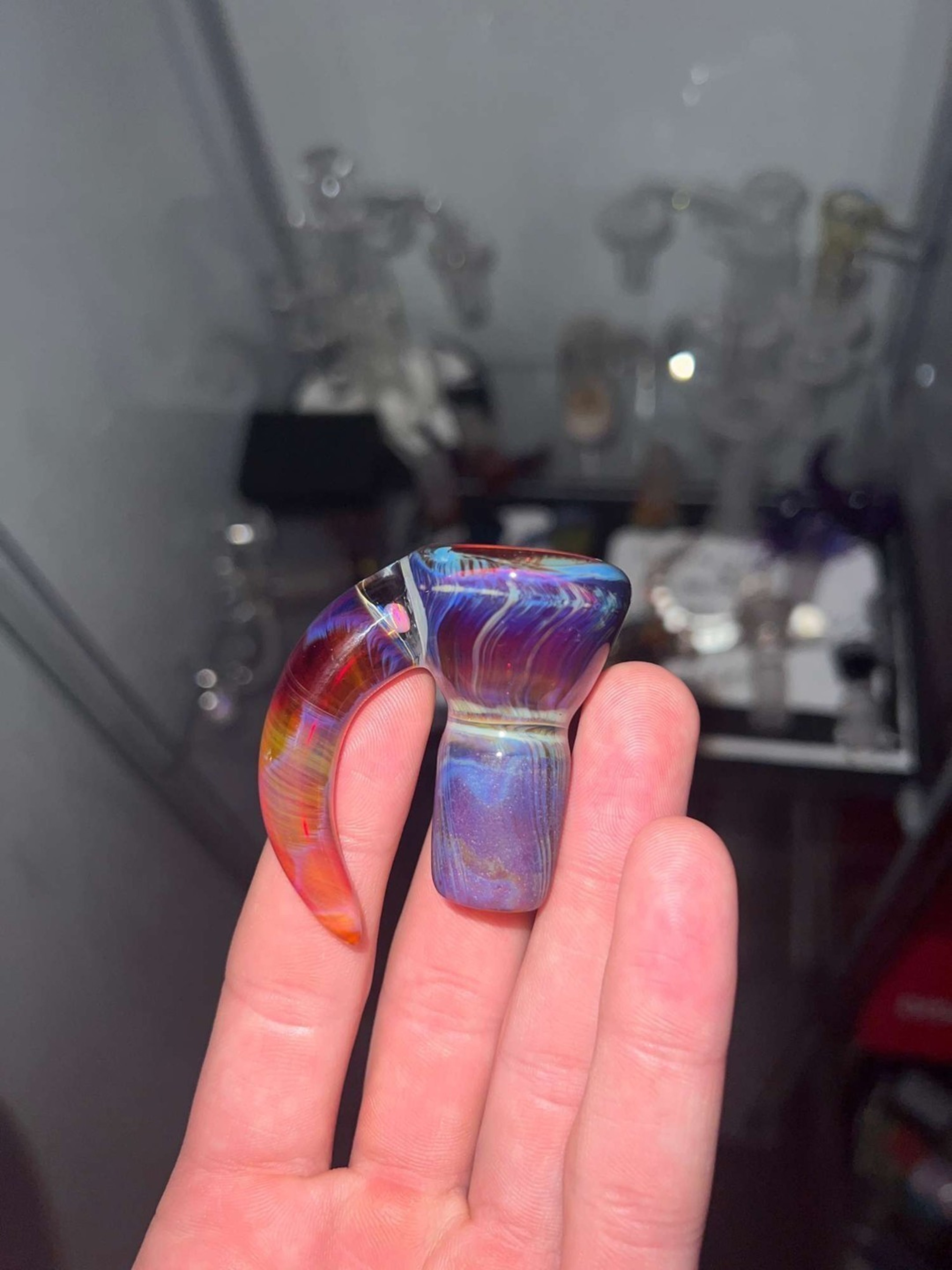 Blake Foster slide bowl FW in amber purple with opal image 0