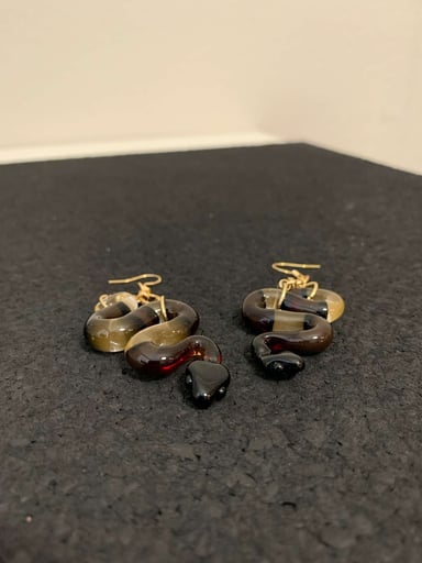 Preview pic of Gilyum Glass Snake Earrings 