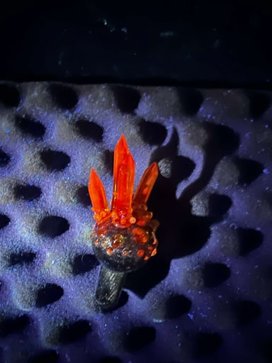 Preview pic of Based Glass bubble cap orange uv spikes