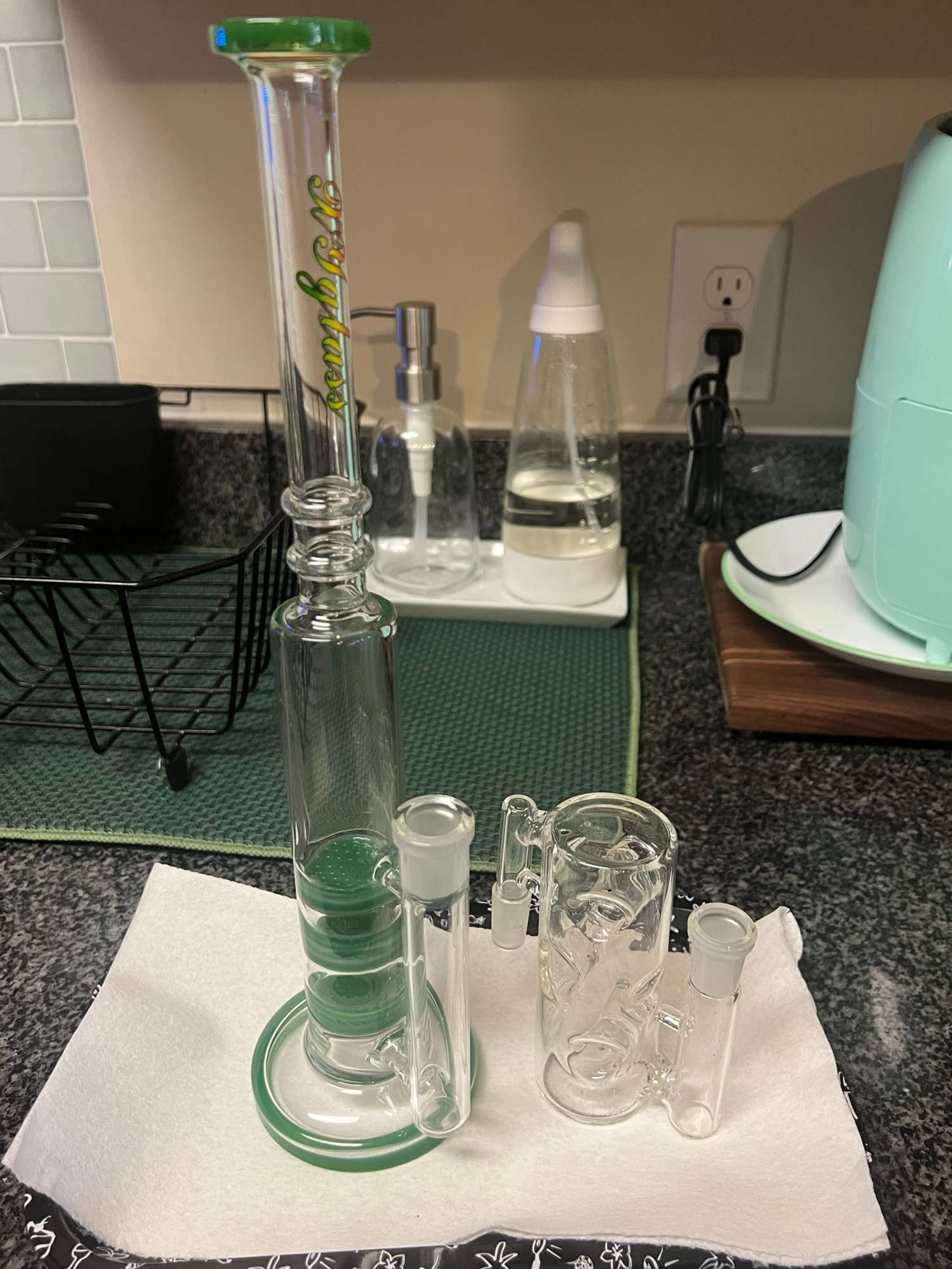 NYGlass 3-layer perc tube+ashcatcher image 0