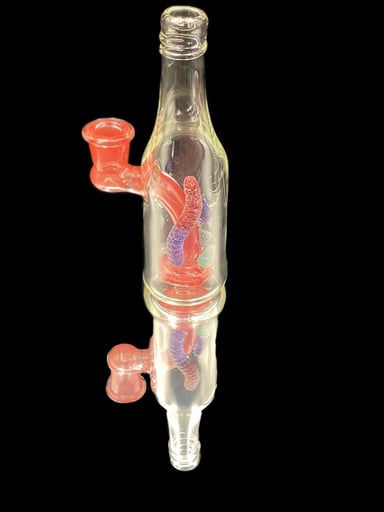 Preview pic of Emperial Glass: Sour gummy Worm Rig / Pinkish Red & Purple