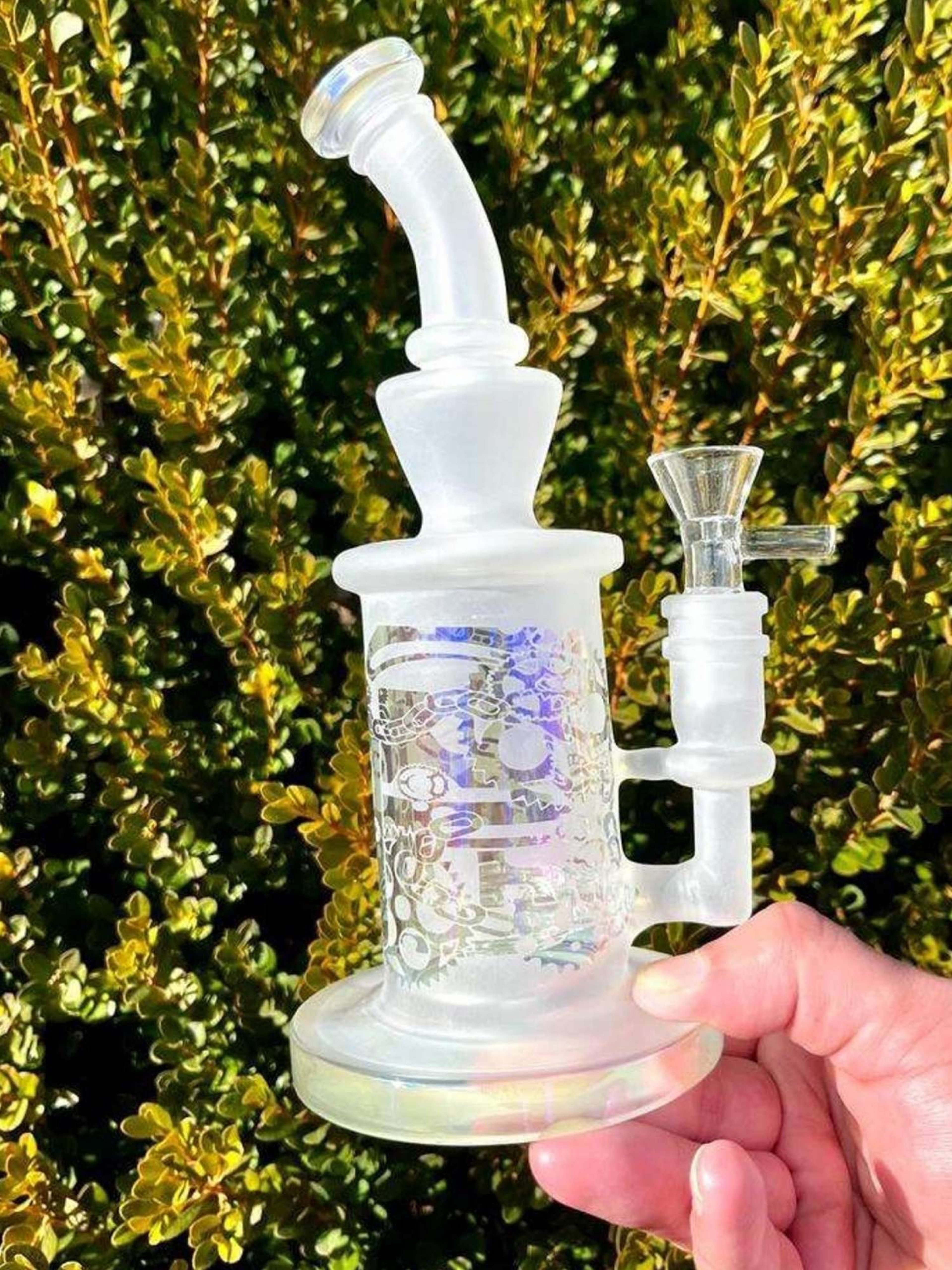 9" Electroplated Glass Bong Rig image 0