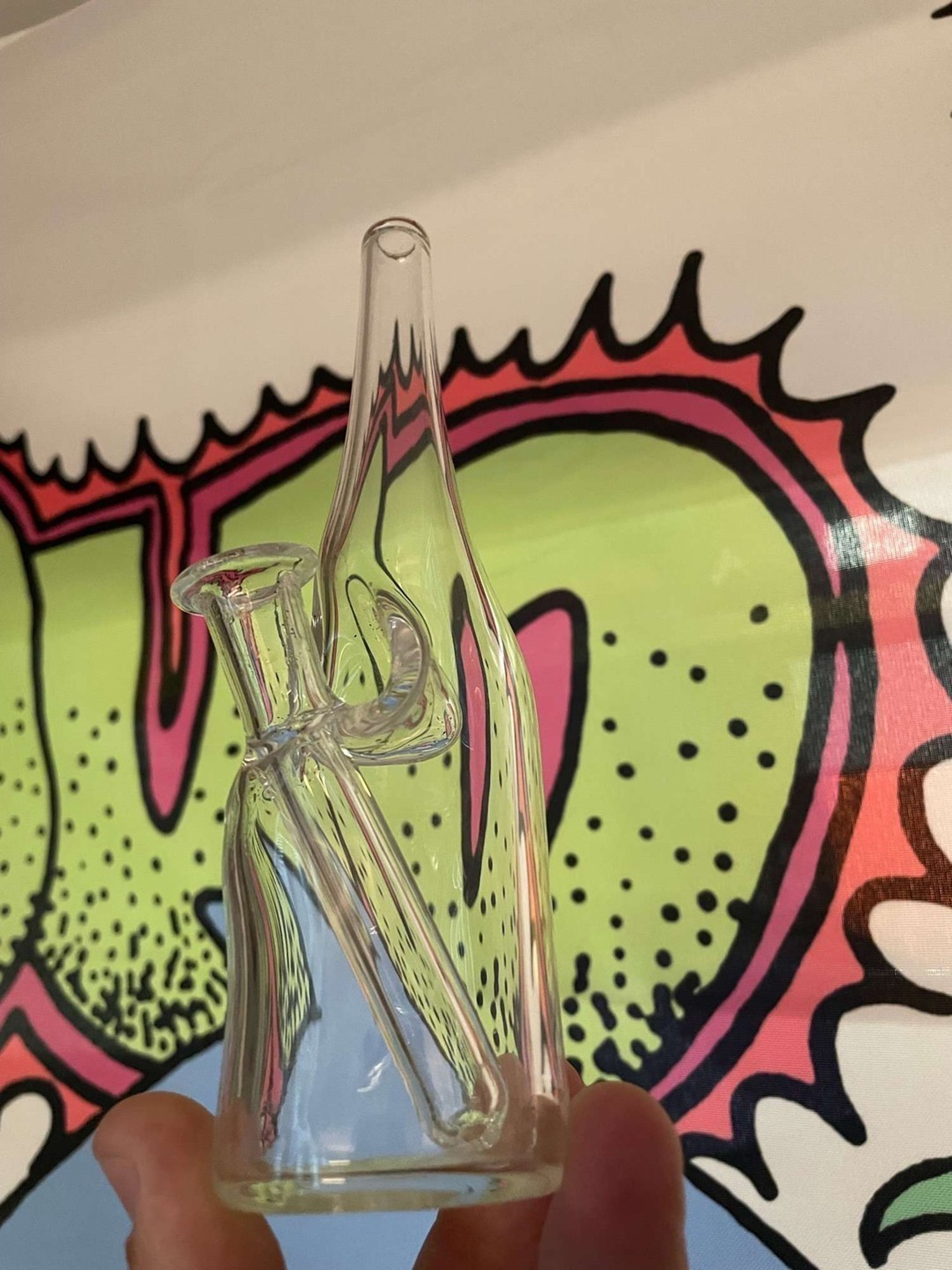 Mohawk glass saki bottle image 0