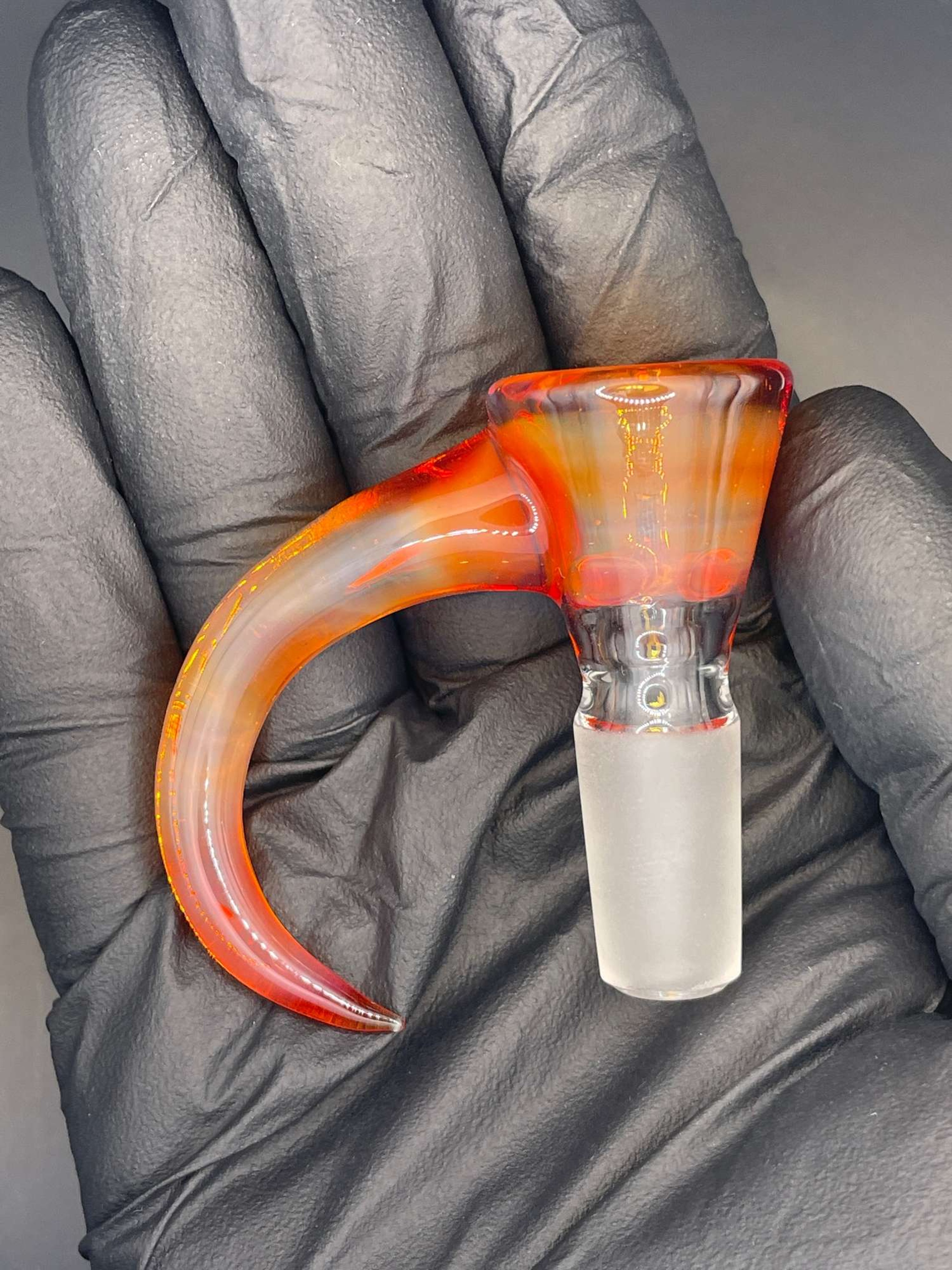Preview pic of UreGlass 14mm 4 hole slide orange Elvis