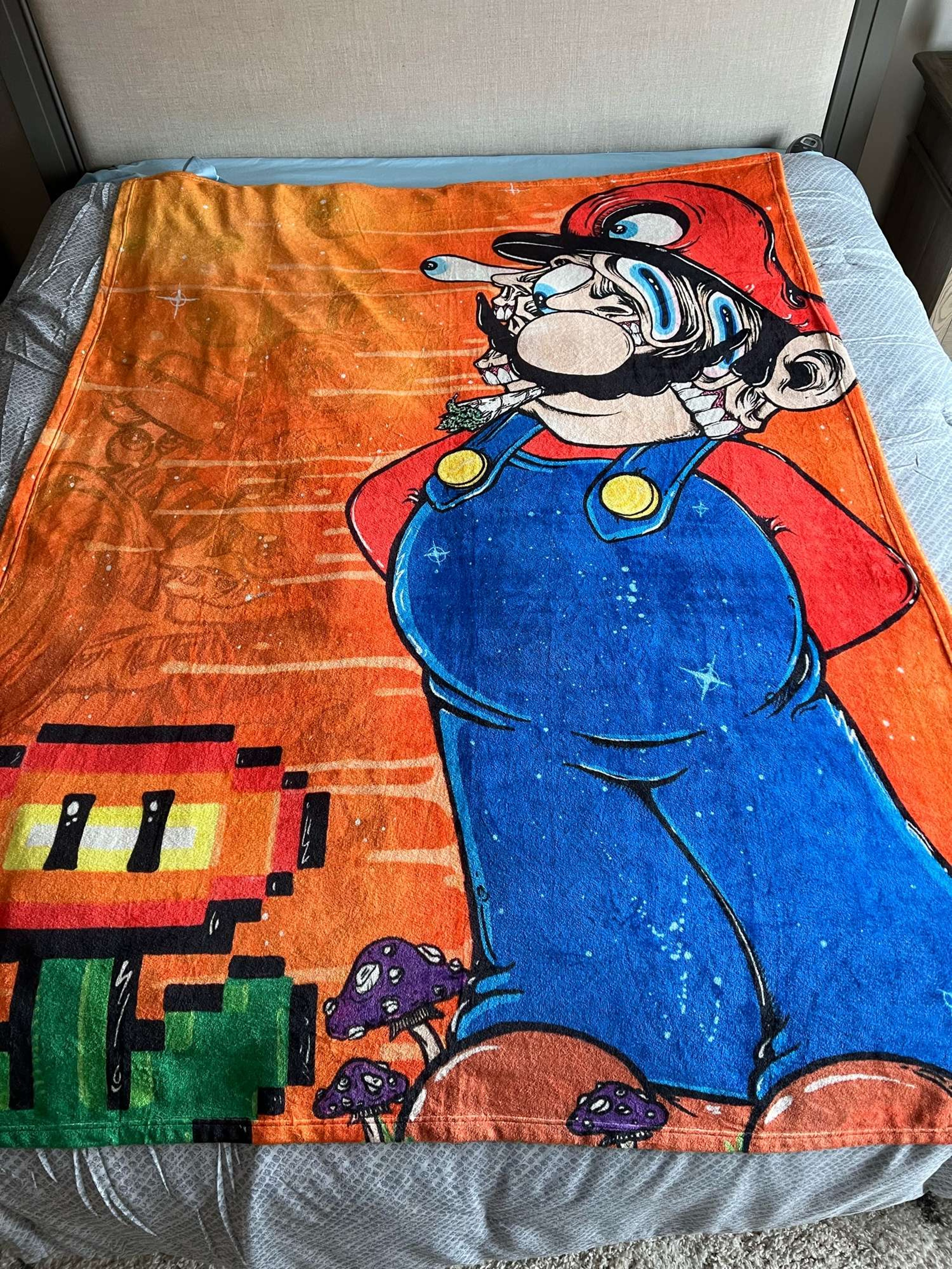 Aaron Brooks surer Mario full size blanket image 0