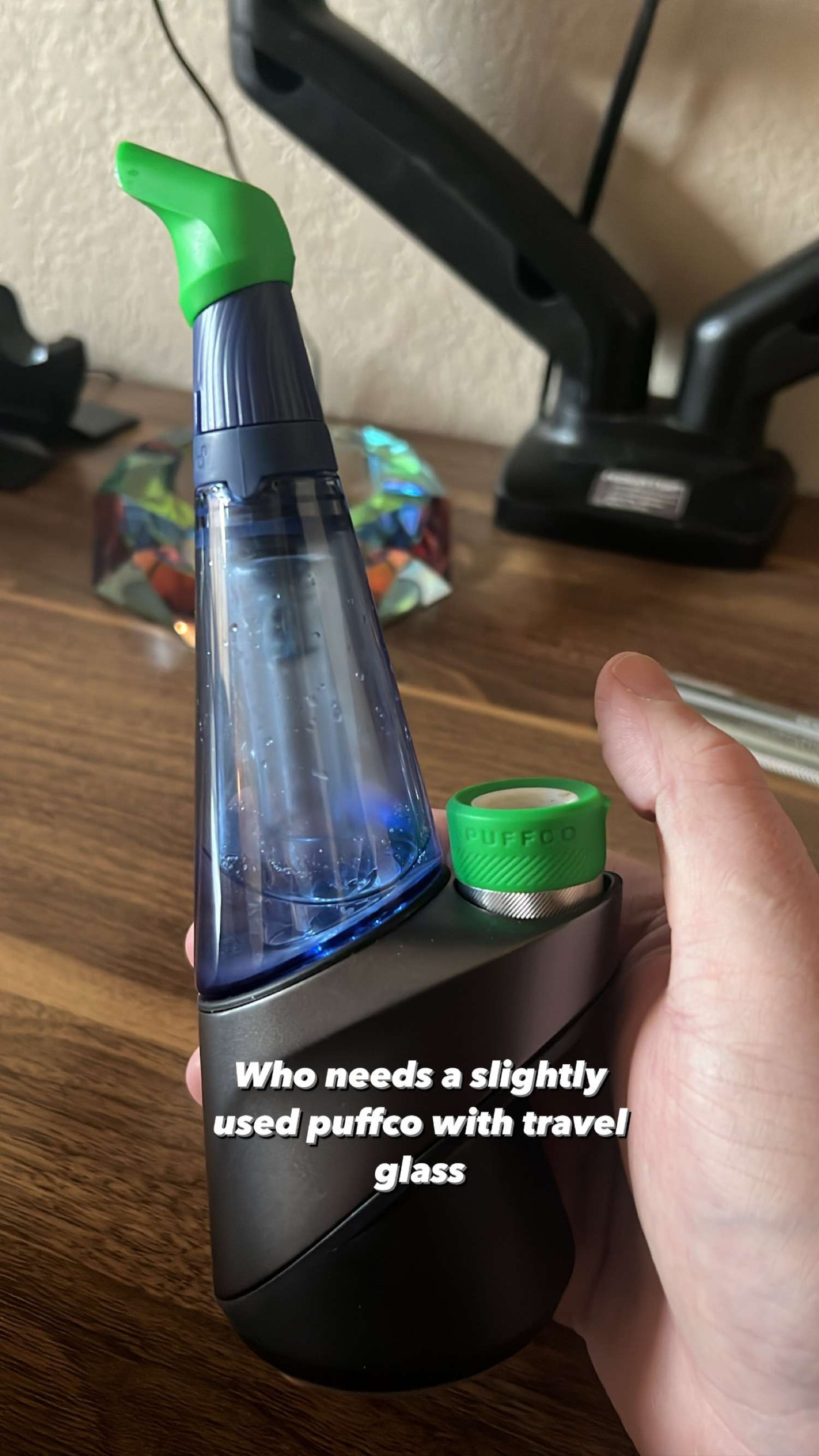 Puffco pro with travel glass and 3d chamber image 0