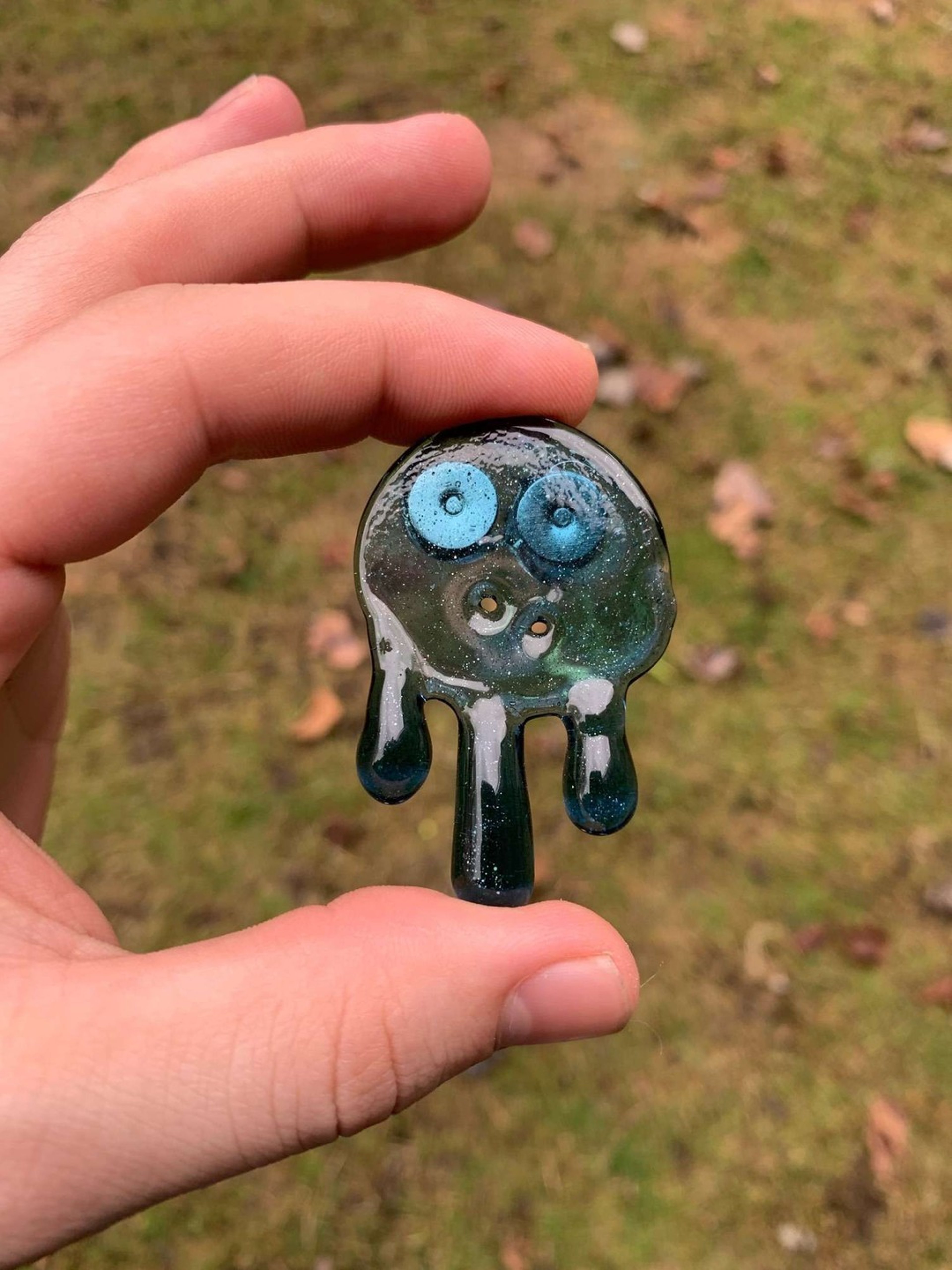 Drippy Bluestardust Hatpin + slurper marble and pillar image 0