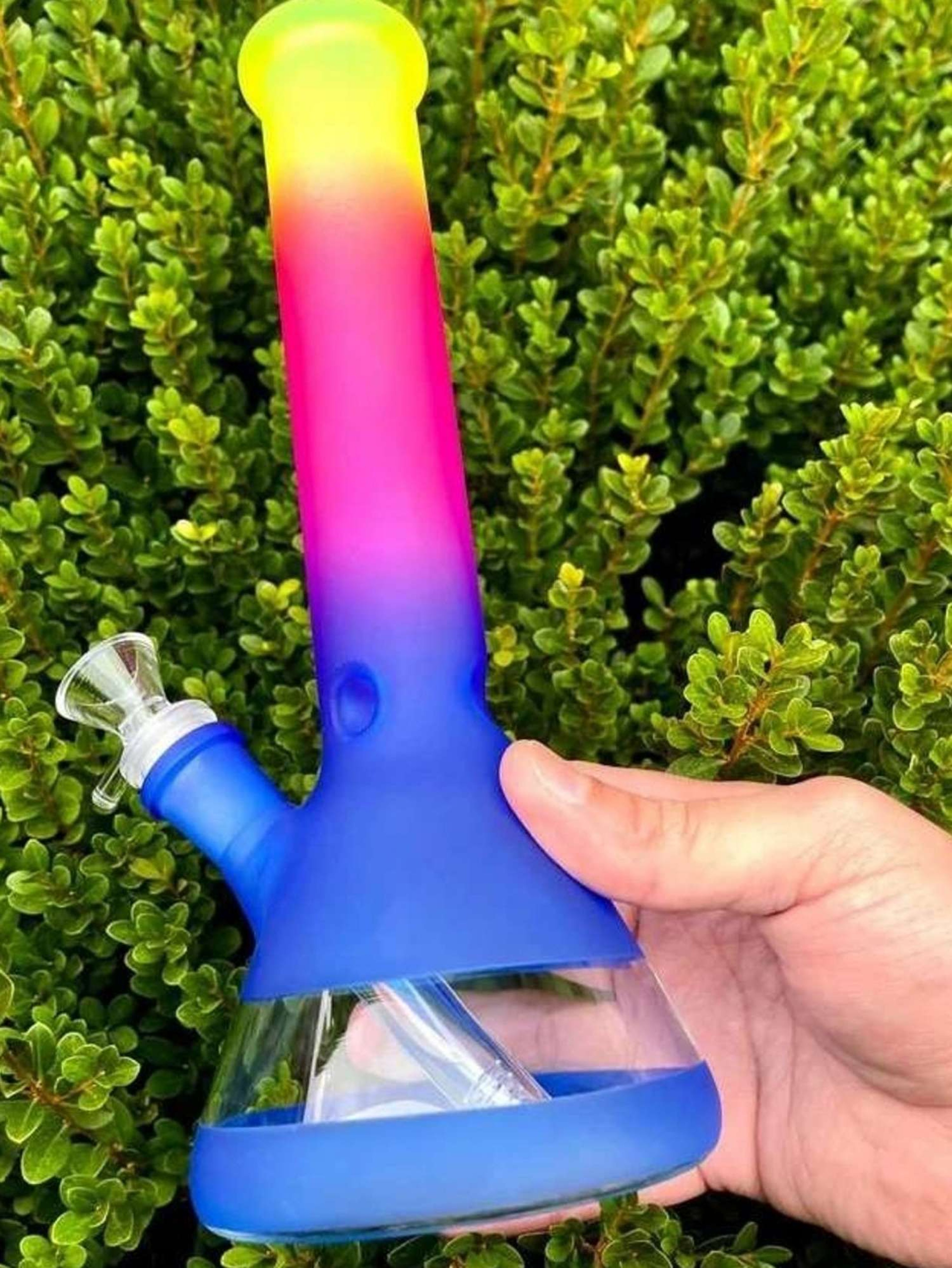 10" Rainbow Glass Bong Rig image 0