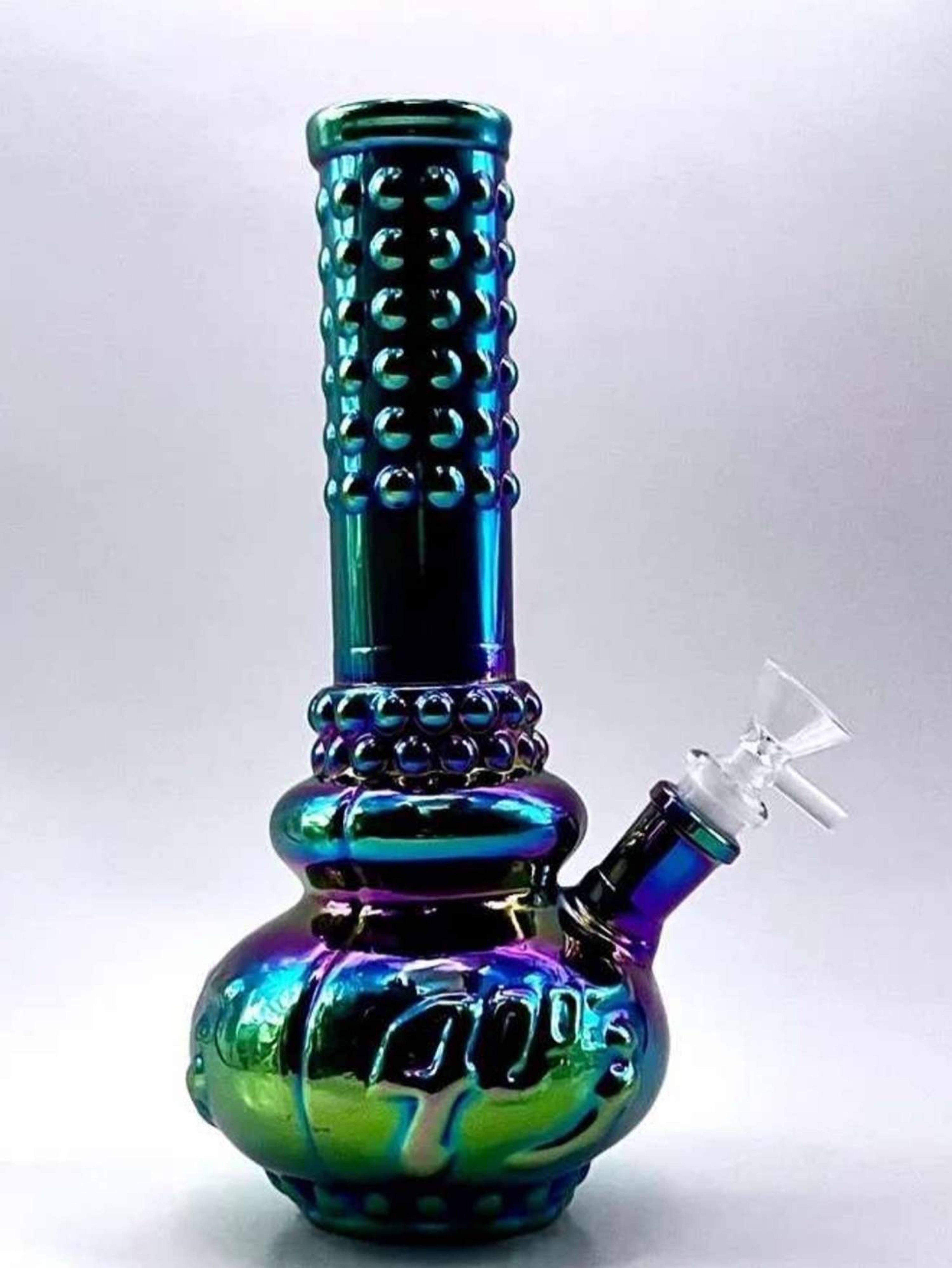 8" 420 Metallic Glass Bong Rig image 0