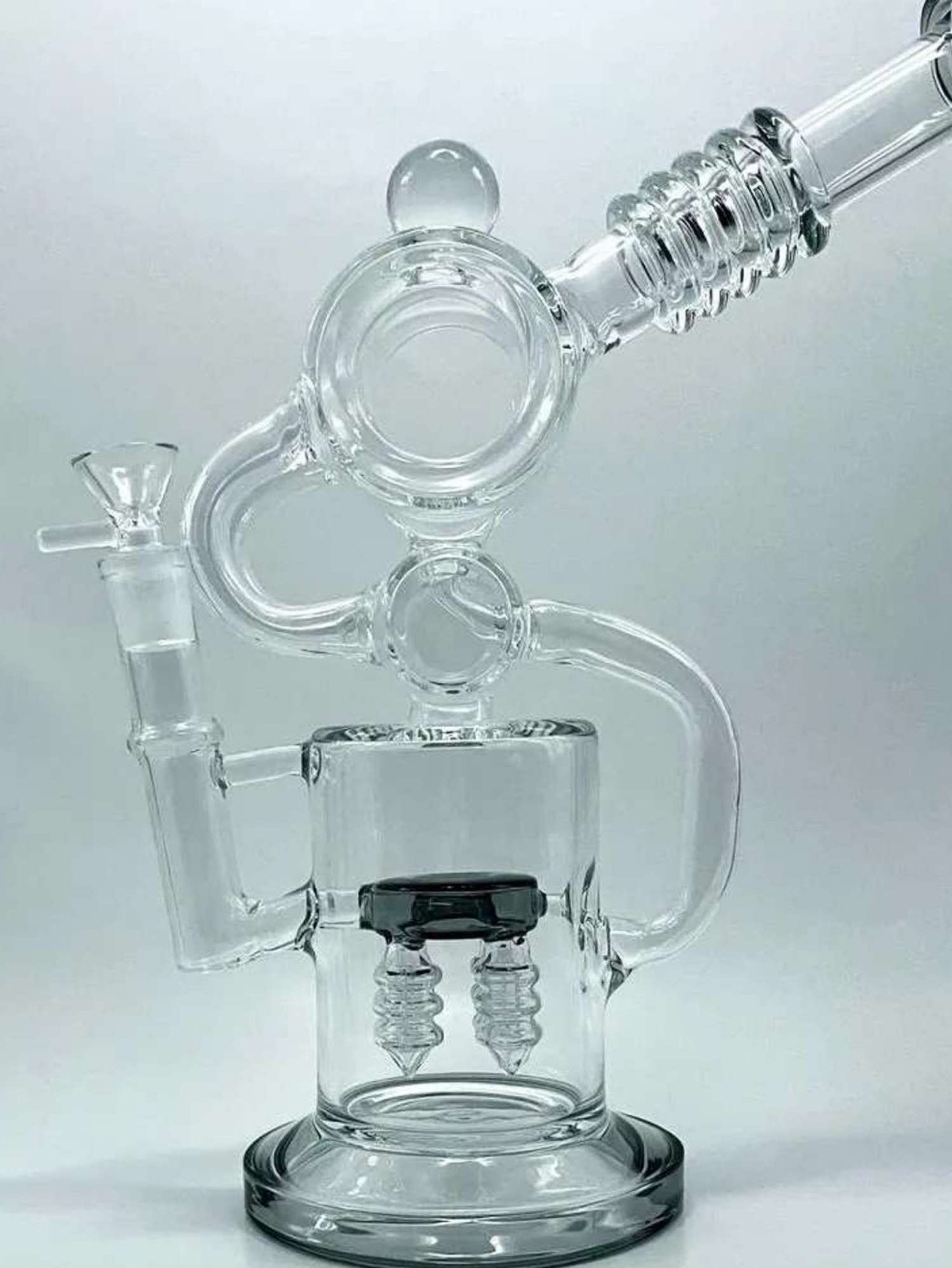 13" Heavy Glass 3 Arm Perc Bong Rig image 0