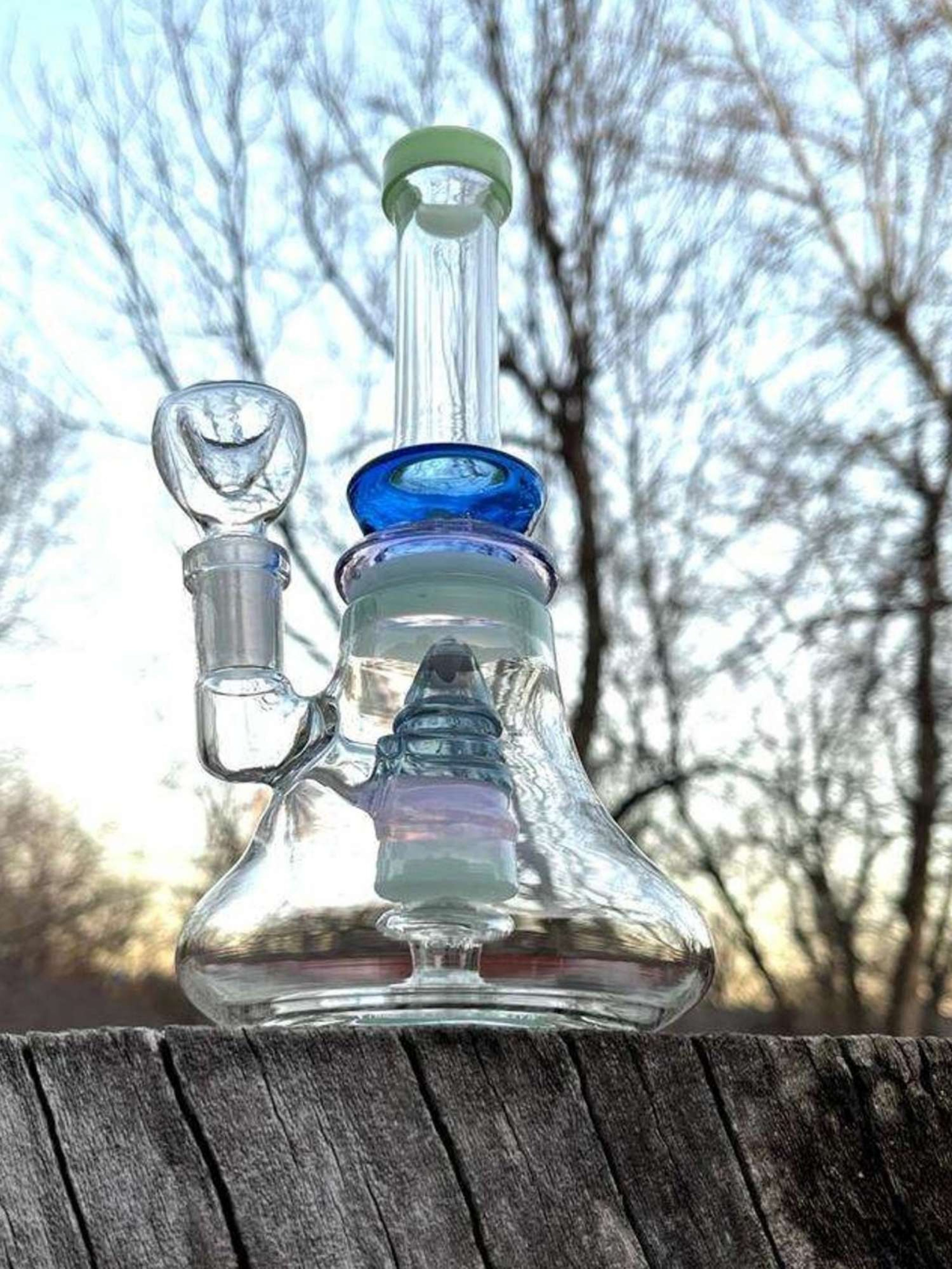 7" Thick Glass Recycler Bong Rig image 0