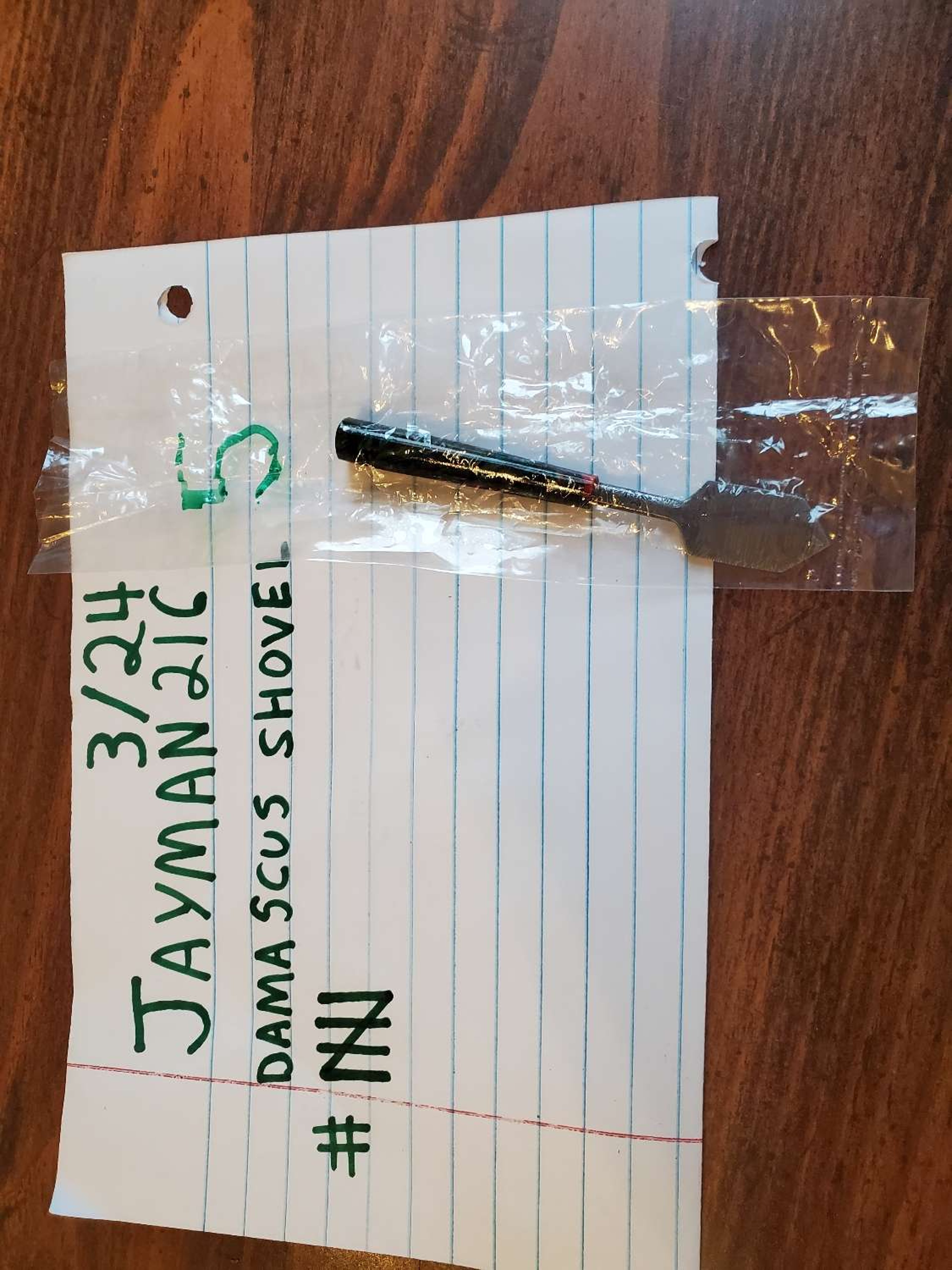 Preview pic of Damascus shovel #5