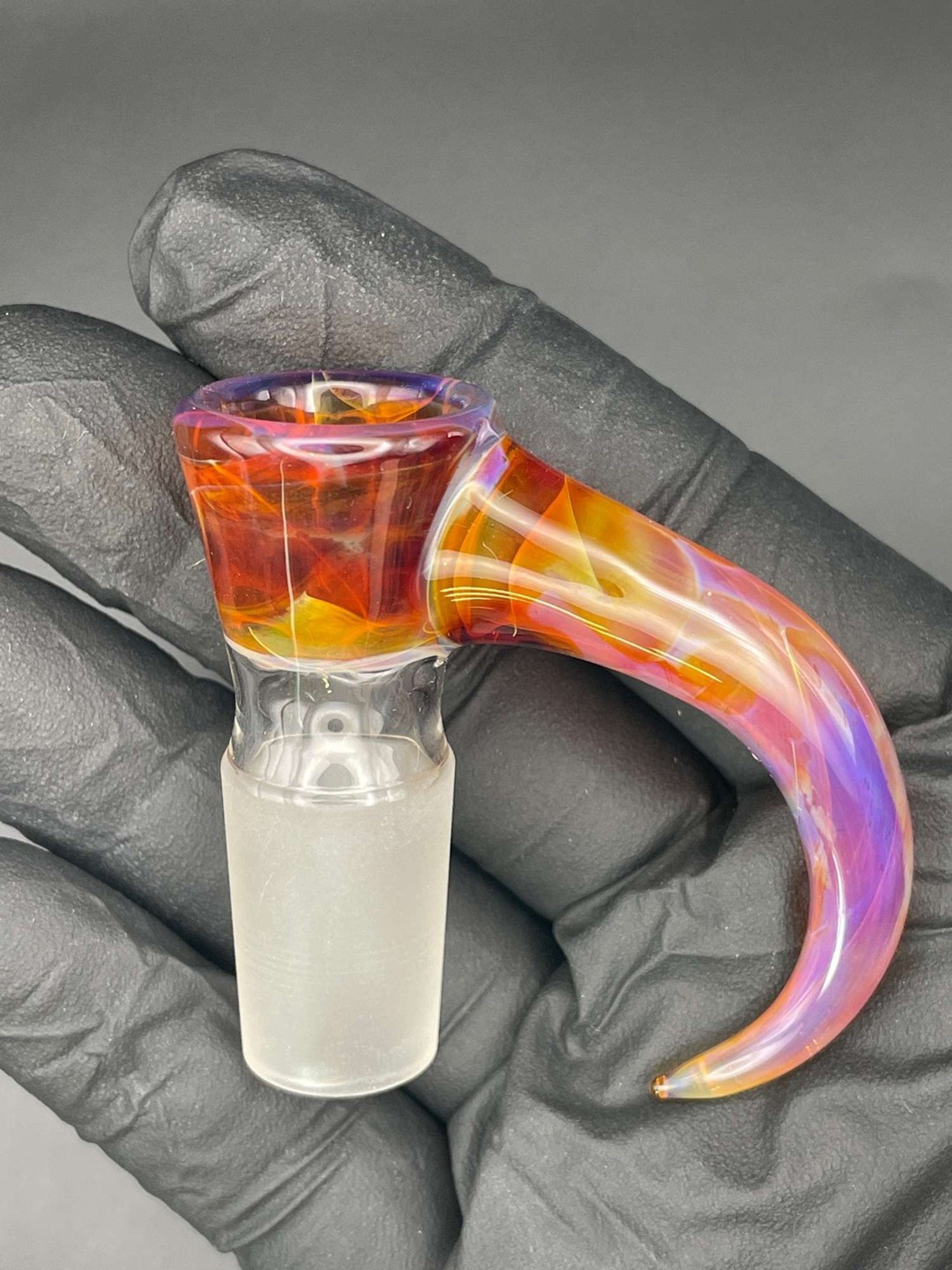 Preview pic of Ureglass 18mm 4 hole slide amber purple