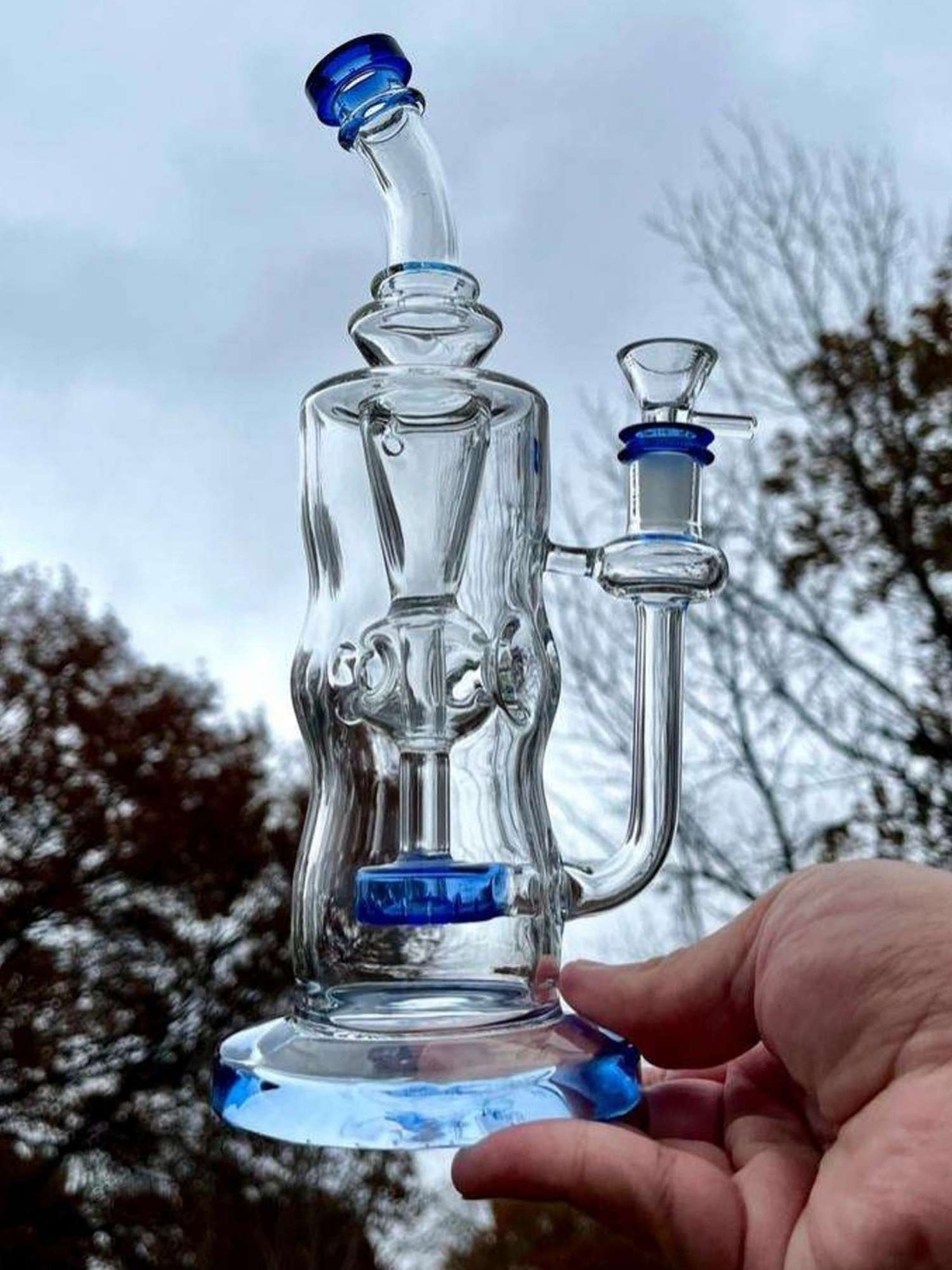 10" Thick Glass Recycler Bong Rig image 0