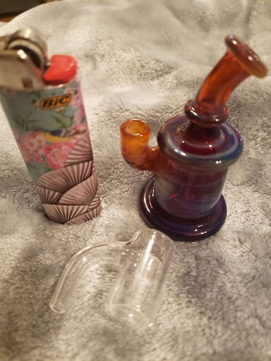 Preview pic of 6 MM Micro Rig with Custom Banger US Made by 7Ten Glass