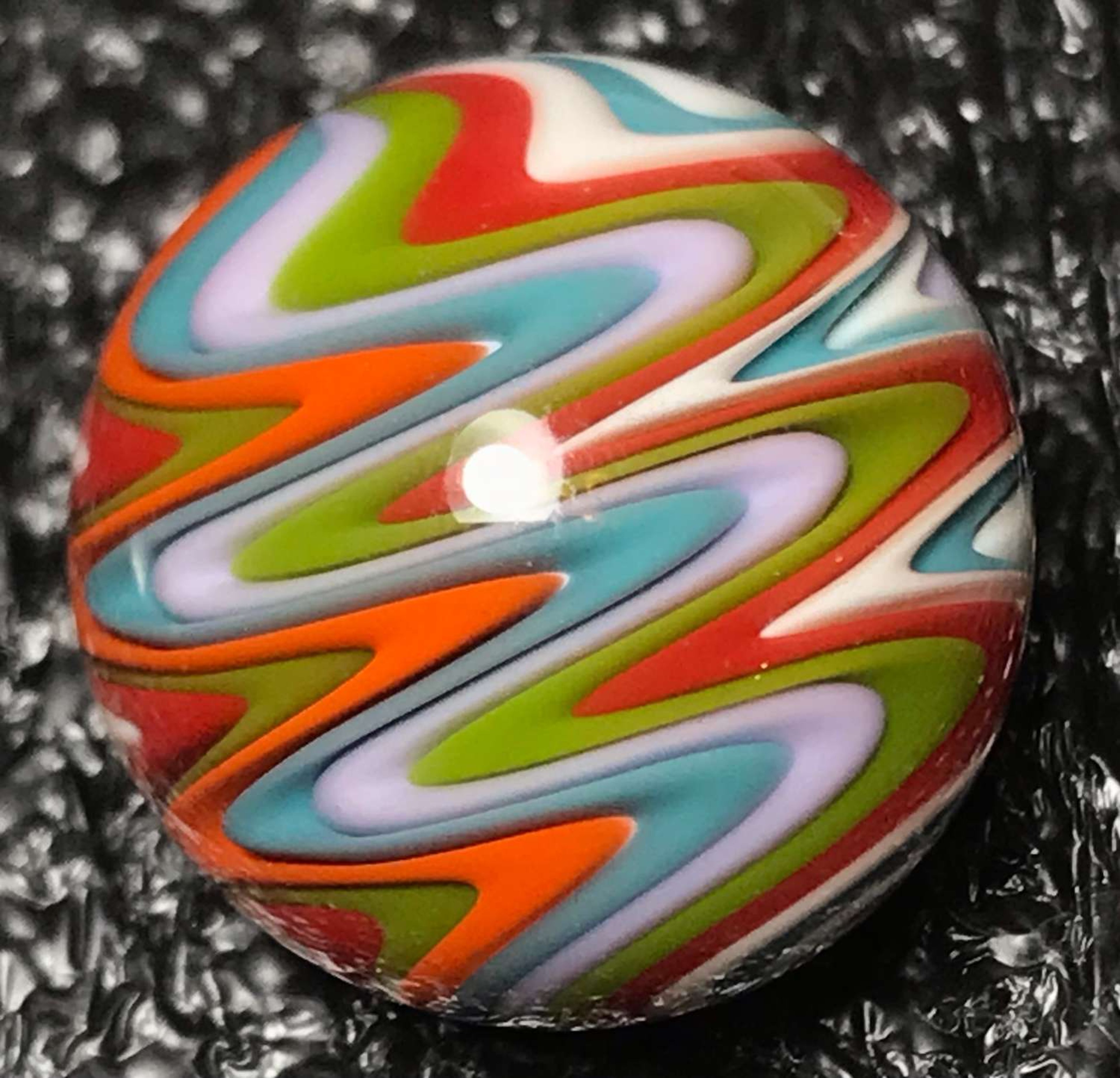 1.11” wig wag marble, Andrew Anderson image 0