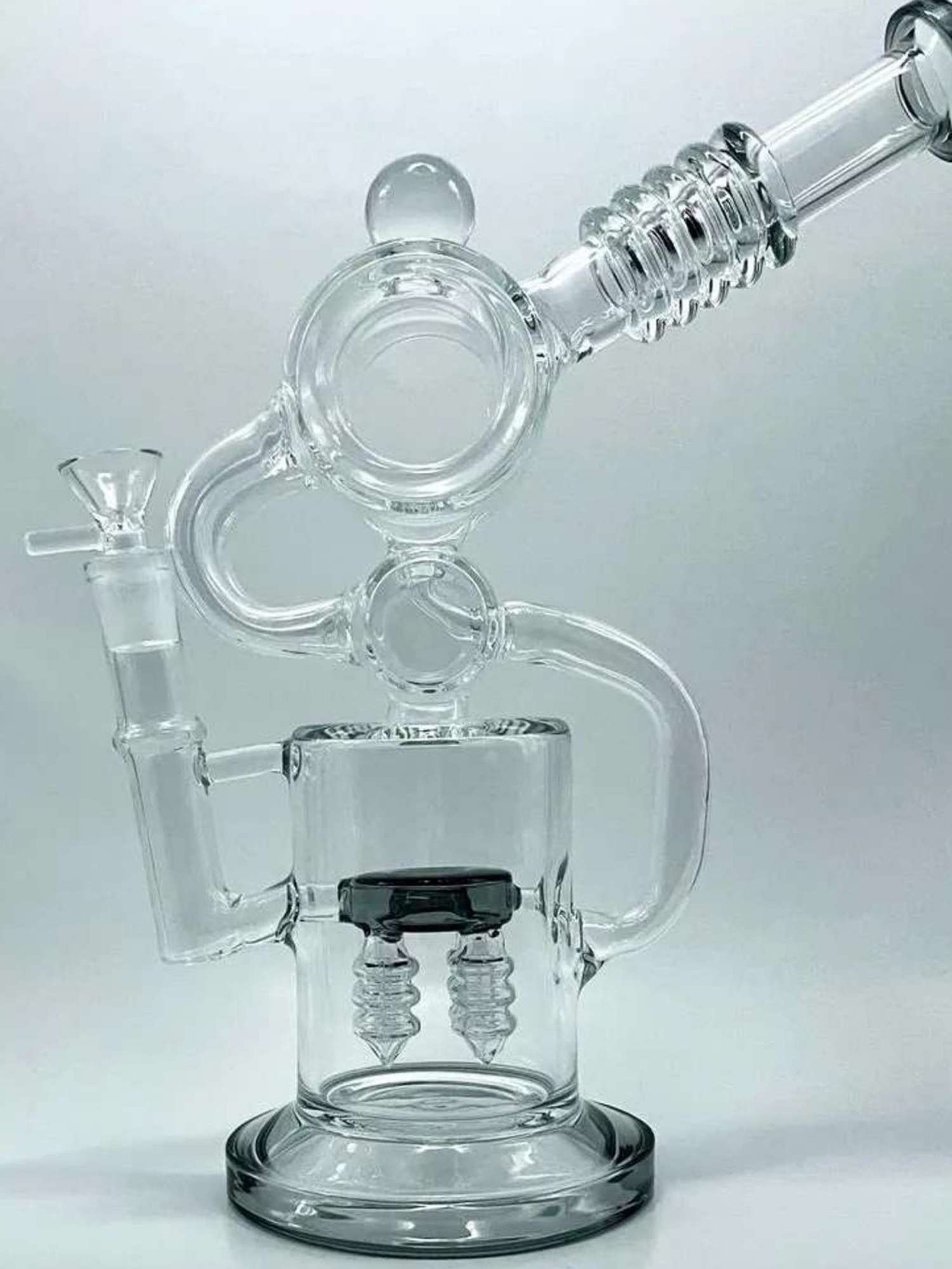 13" Heavy Glass 3-Arm Perc Bong Rig image 0