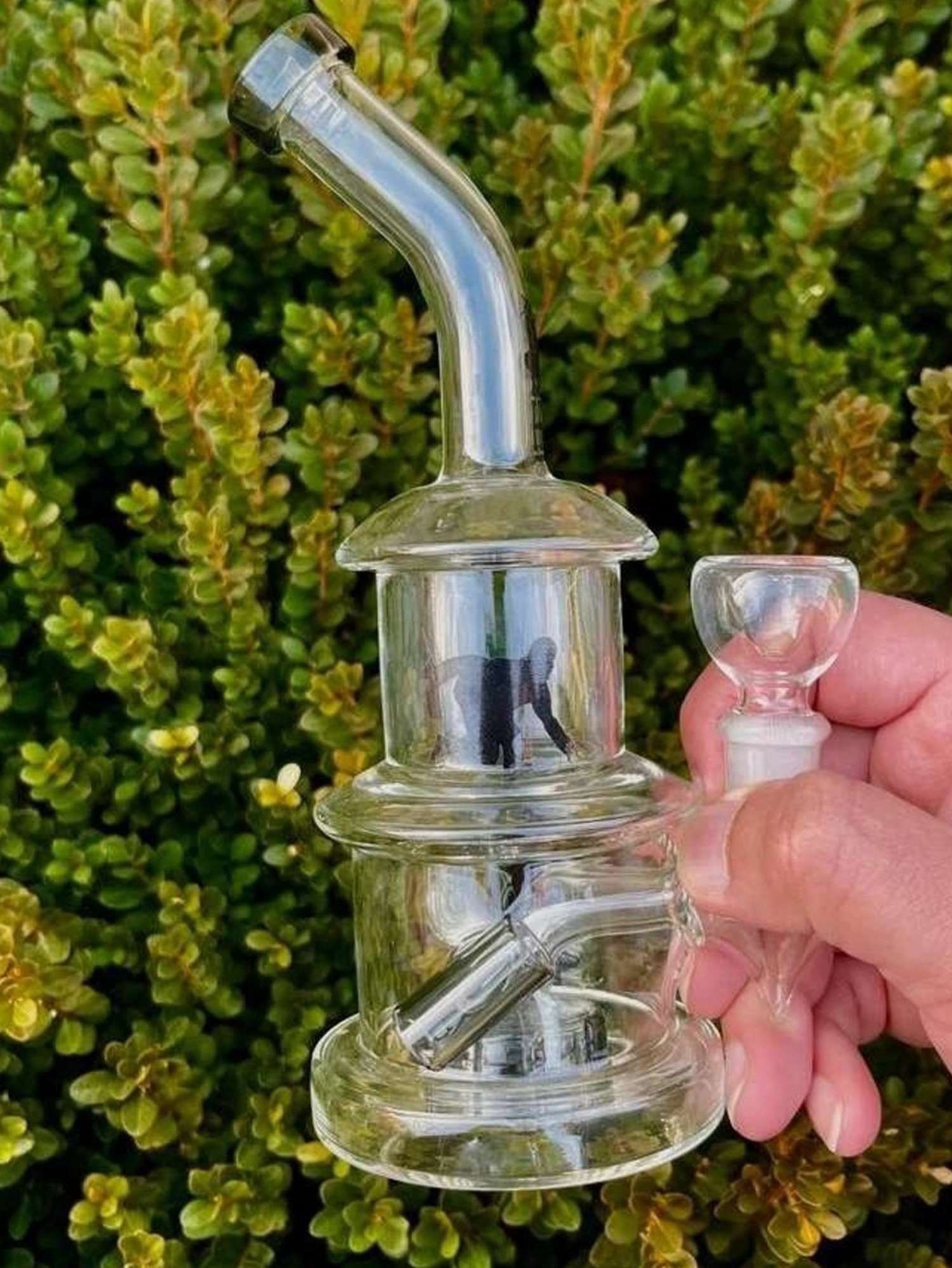 7" Ninja Glass Recycler Bong Rig image 0