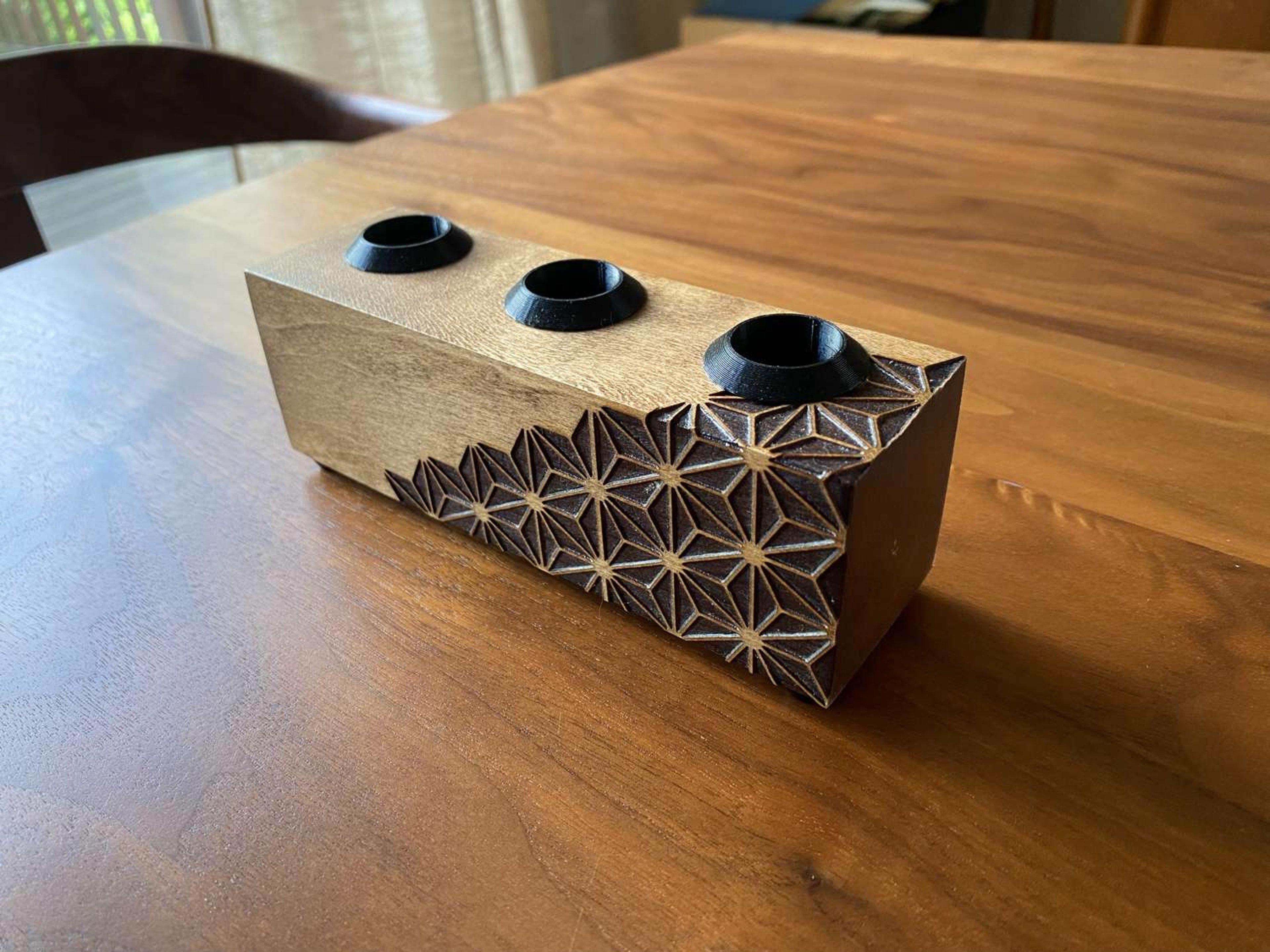 Preview pic of 3 Hole 18mm Wood Slide Stand by Pharm House