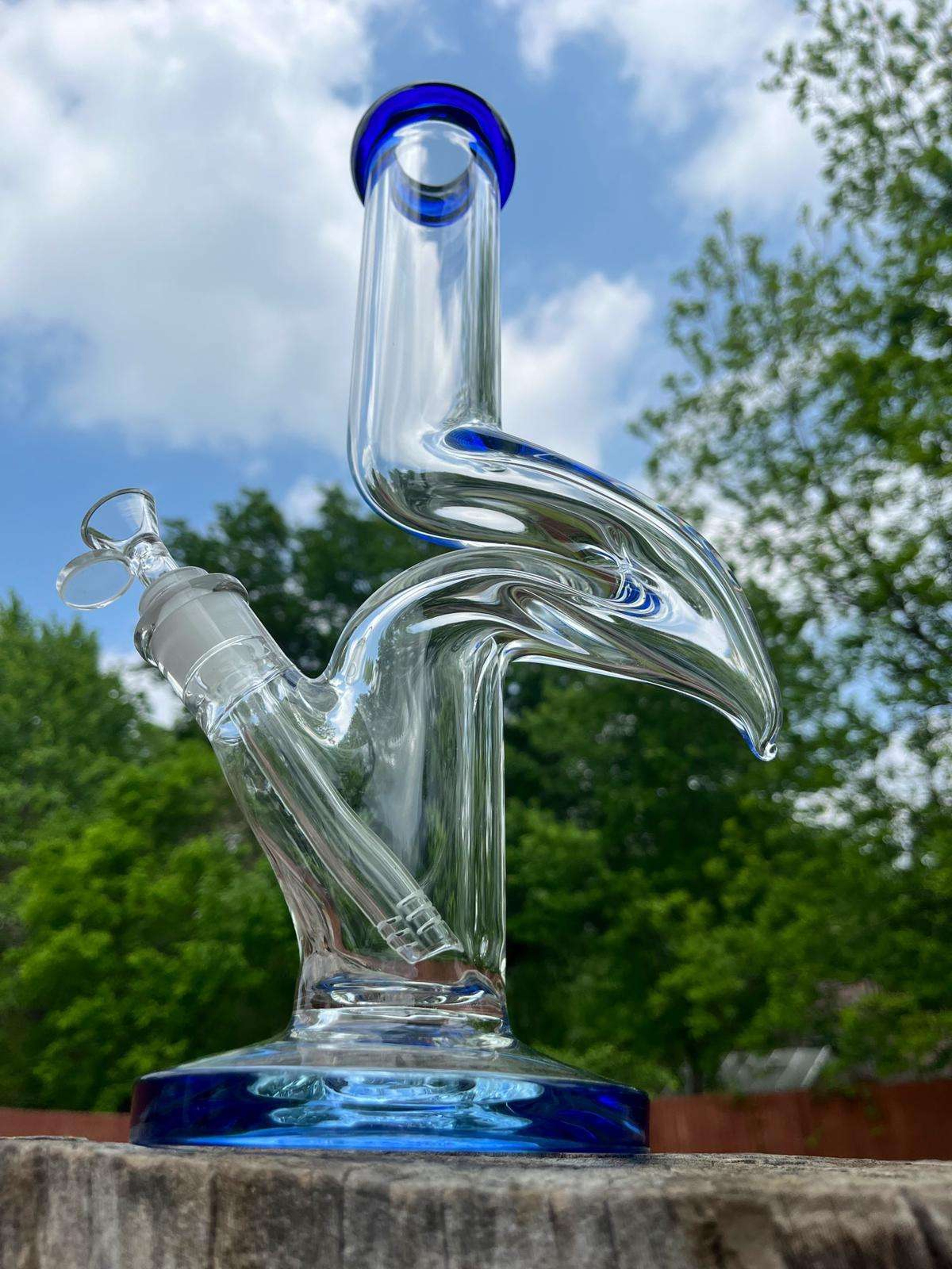14" Heavy Thick Glass Zong Bong Rig image 0