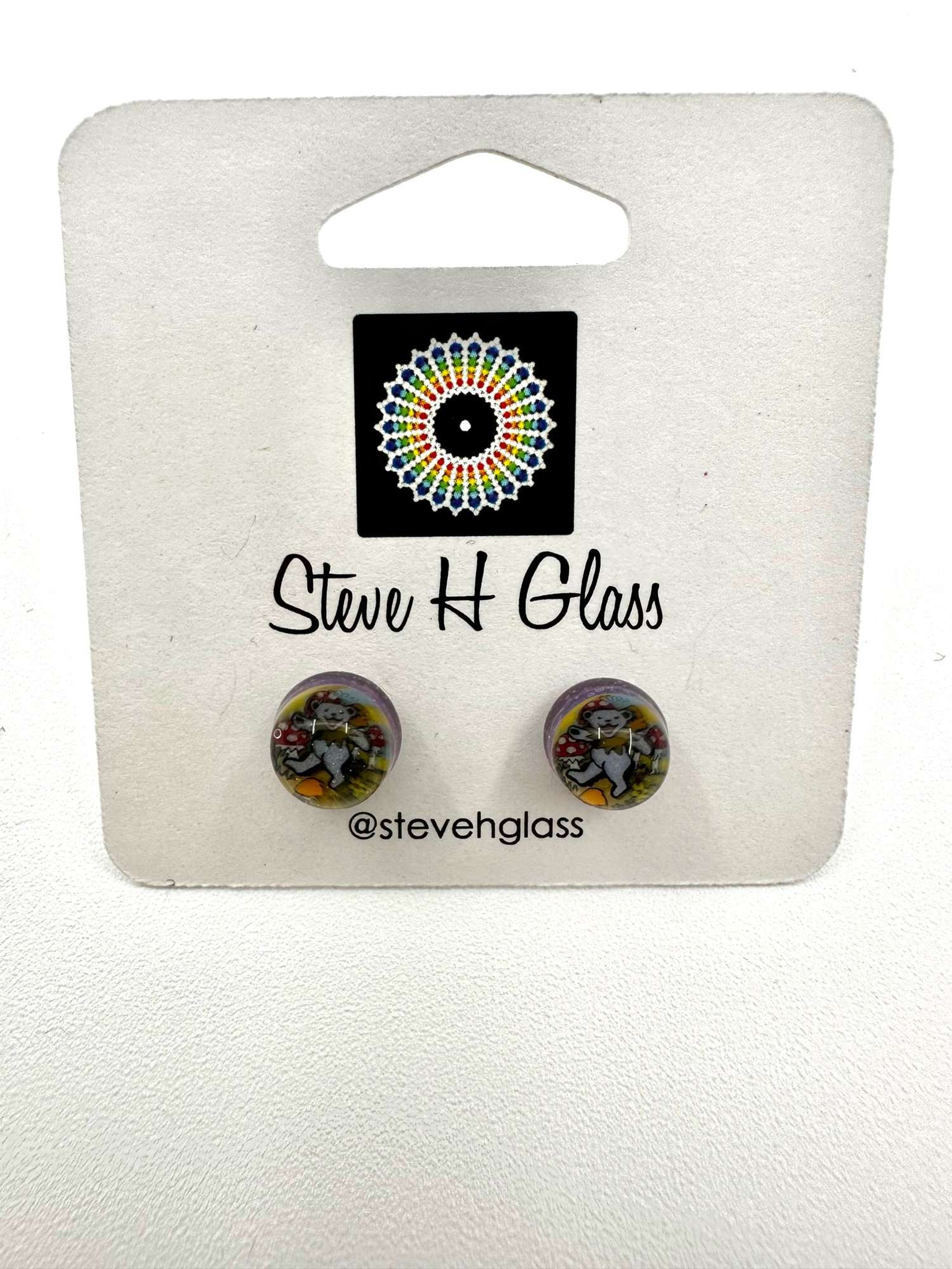 Preview pic of Grateful Dead Bear Stud Earrings