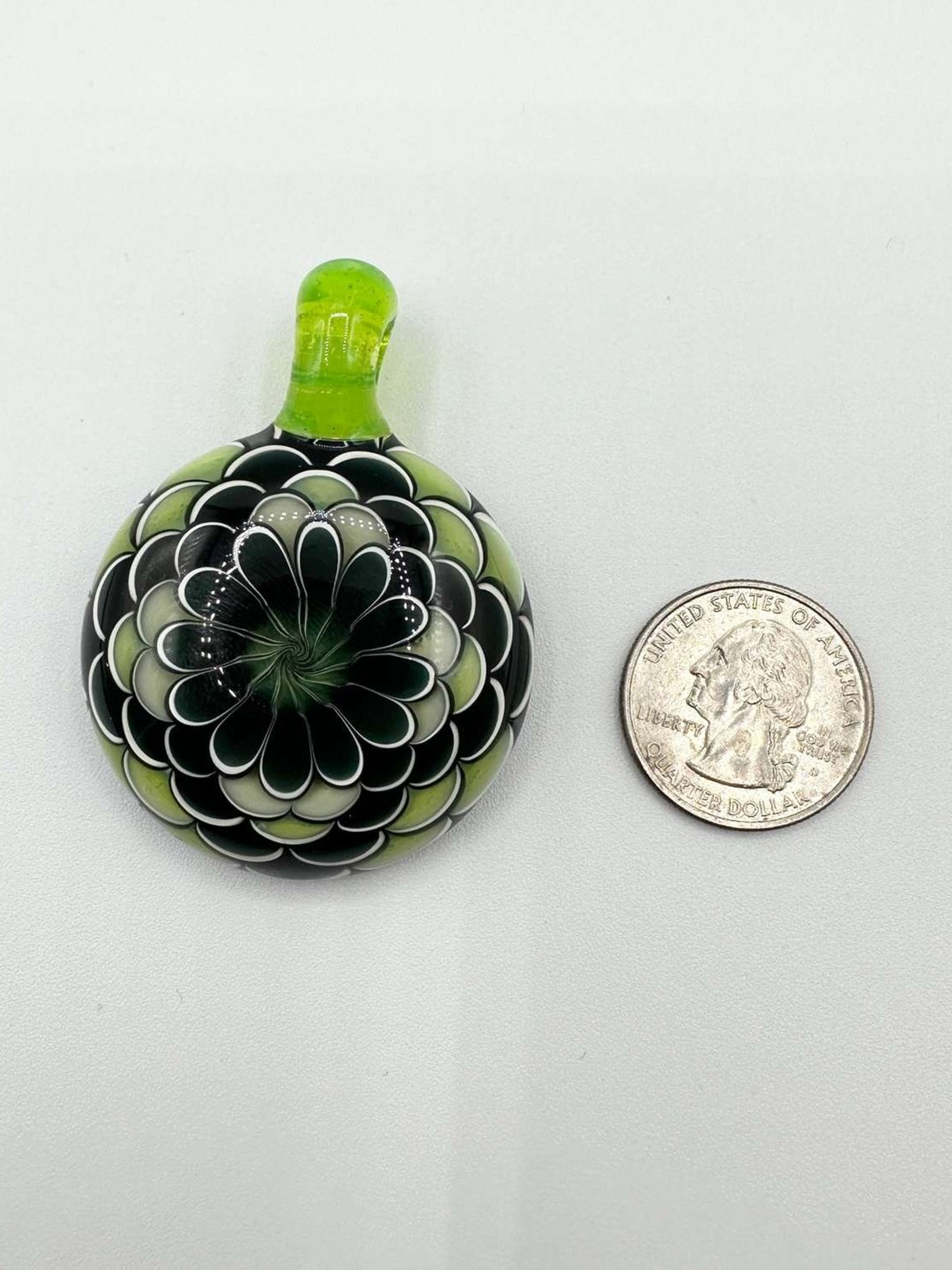 Juju Glass Green Dot Pendant image 0