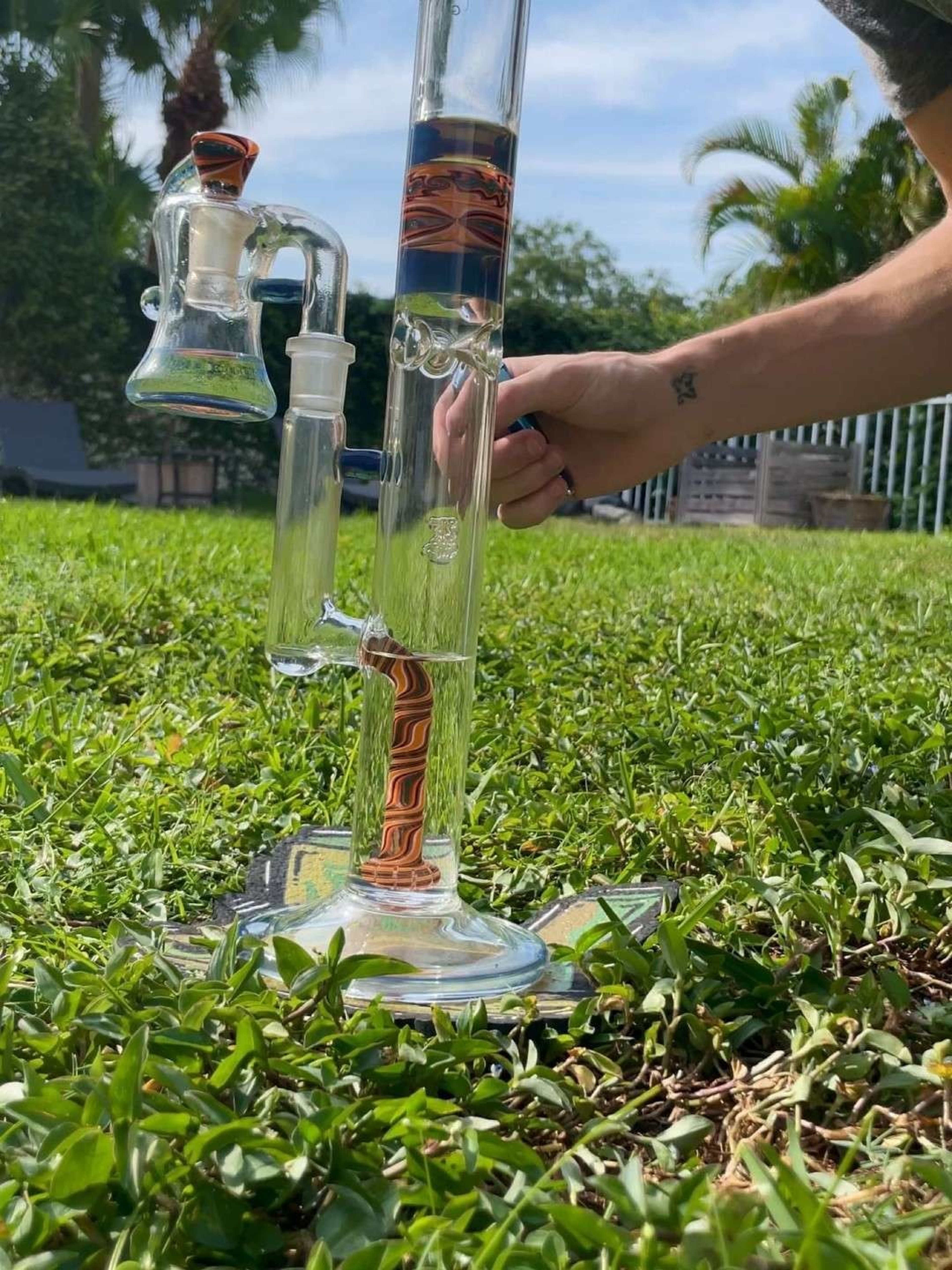 2k glassart 18.5” straight tube image 0