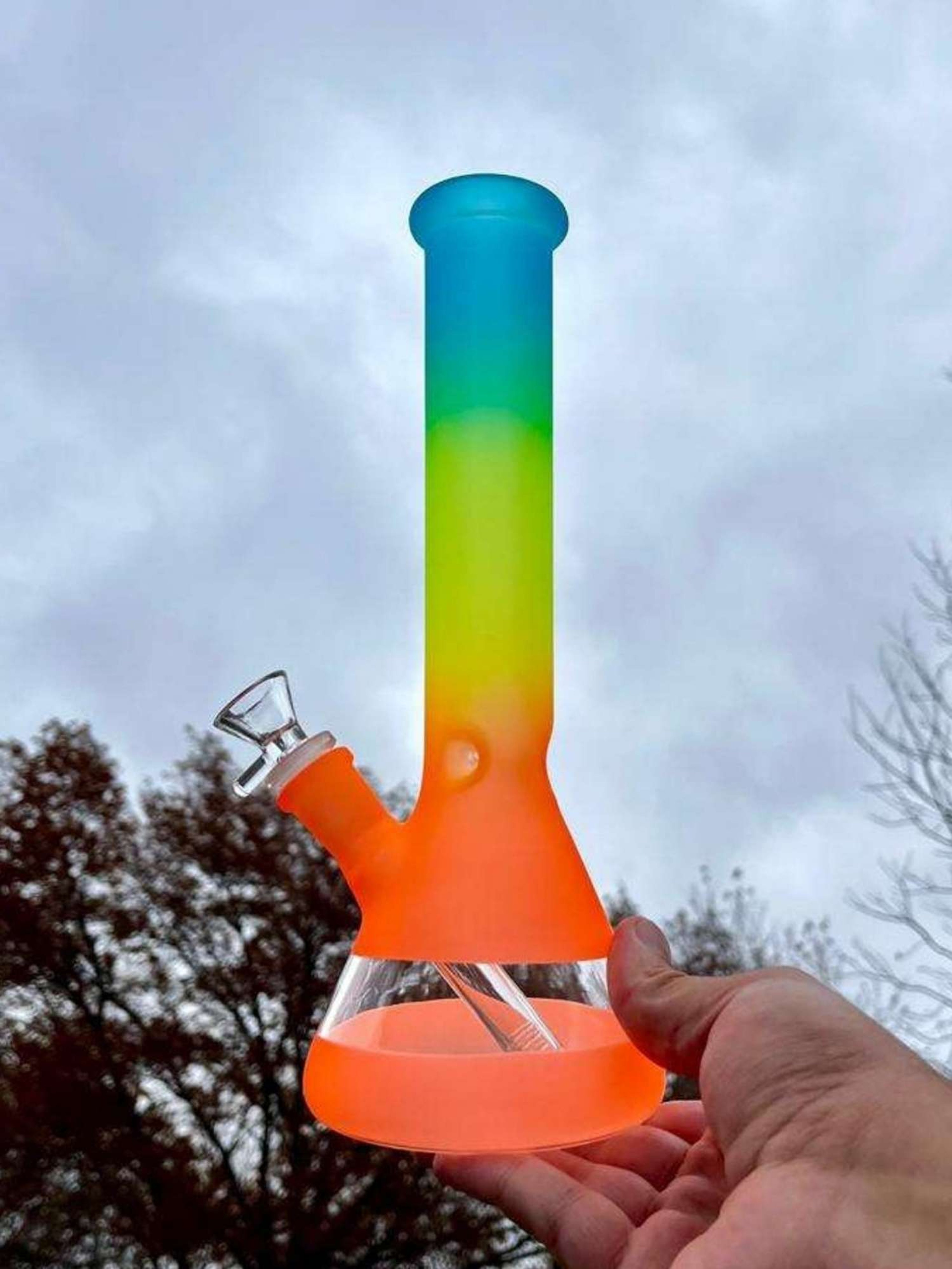 Preview pic of 10" Rainbow Glass Bong Rig