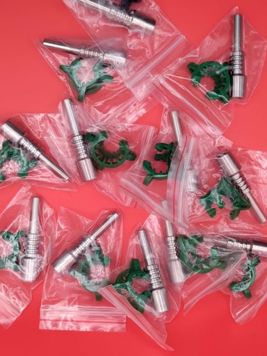 Preview pic of 10mm Nectar Collector Titanium Tips (x12) with K-Clips