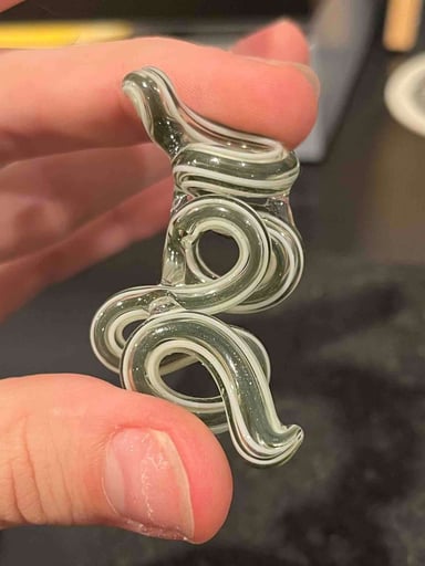 Preview pic of Budder Glass UV Space Squiggle Pendant