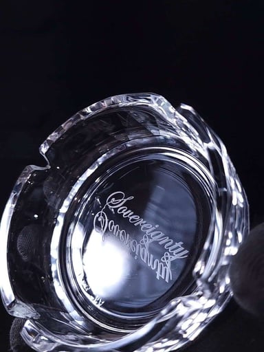 Preview pic of Faceted sov ashtray collab