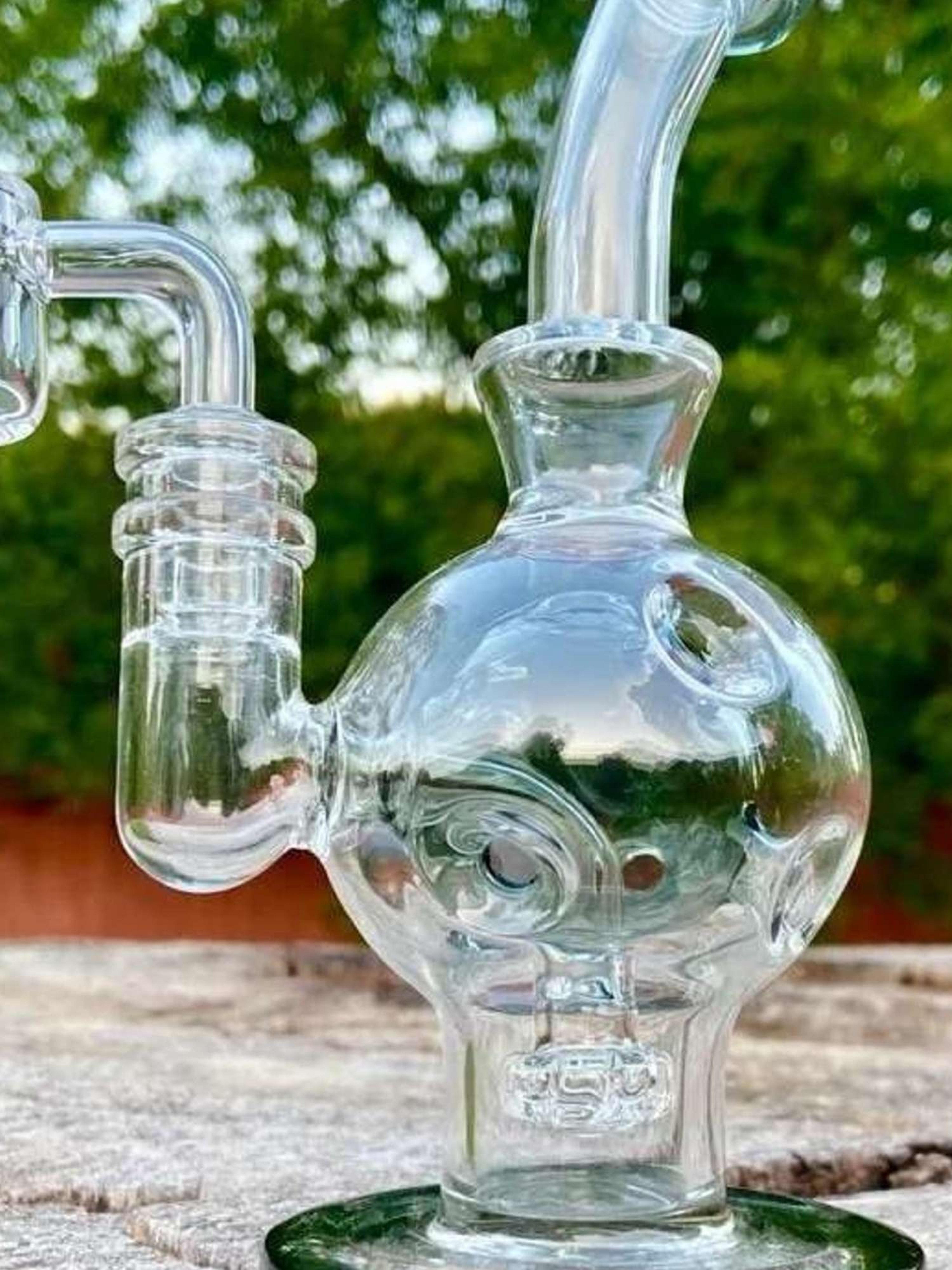 6" Mini Fab Egg Glass Recycler Rig image 0
