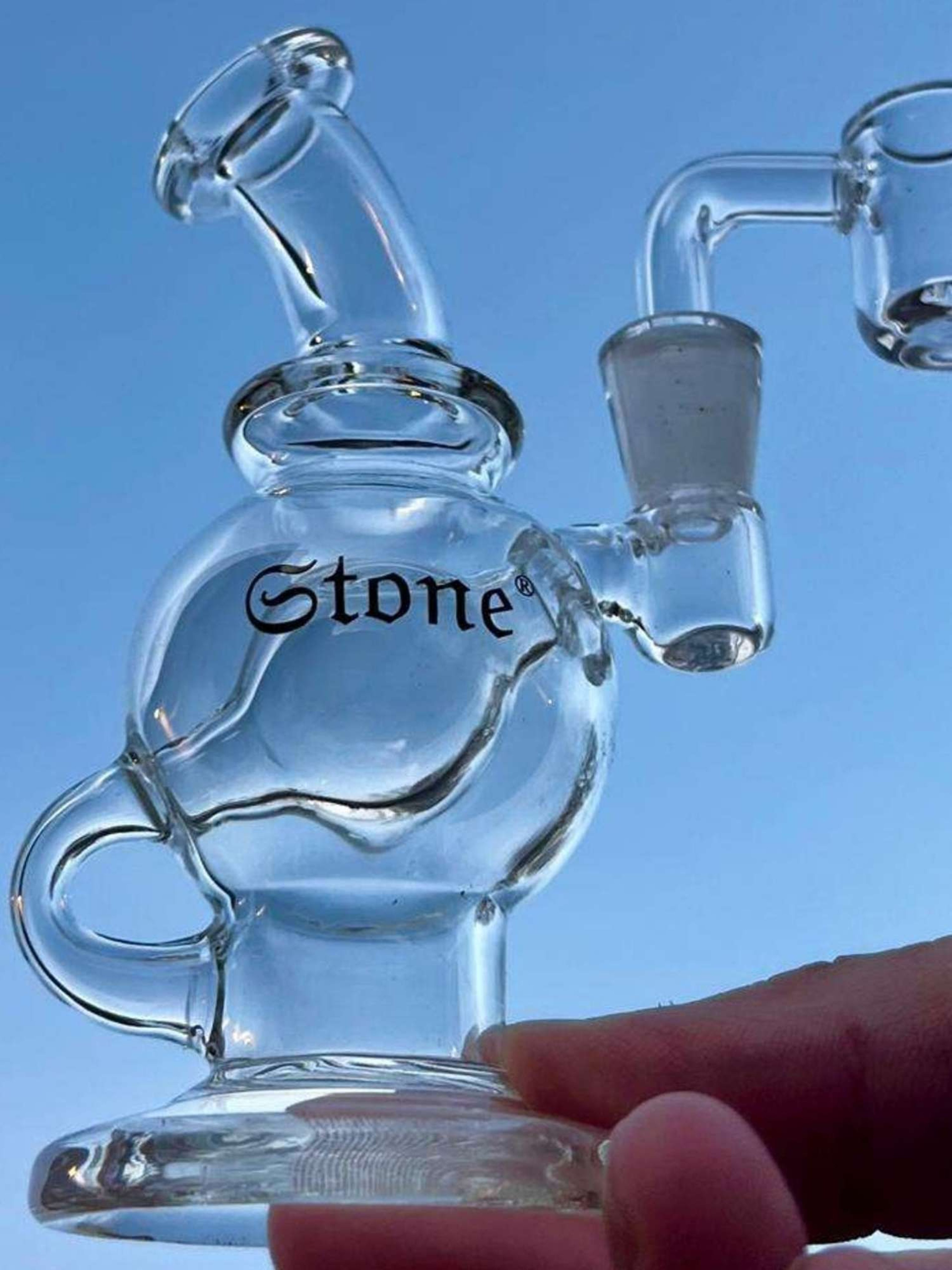 4" Mini Glass Recycler Bong Rig image 0