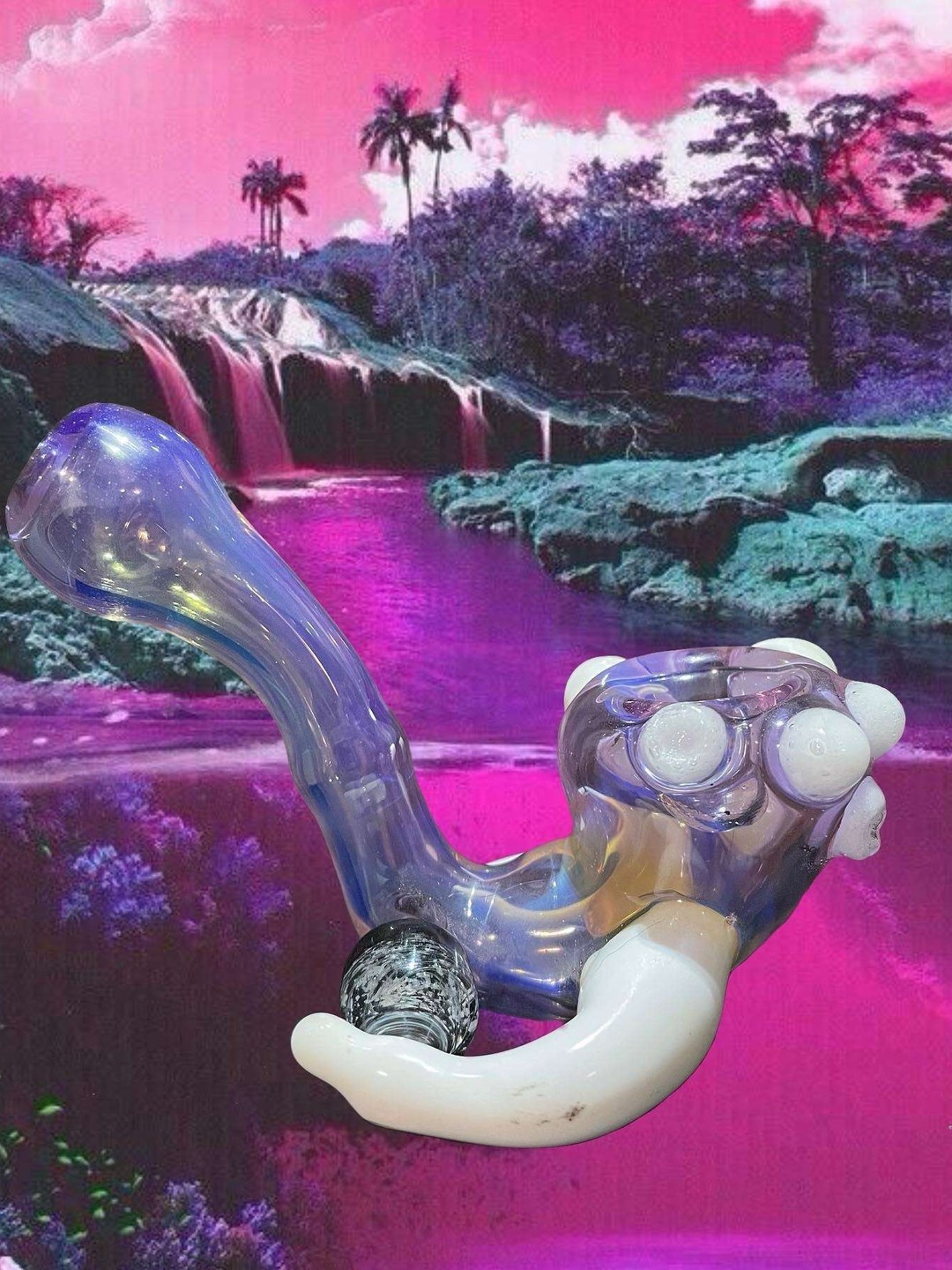 Pink Sherlock Holmes pipe with glass spinner image 0