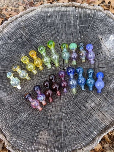 Preview pic of Double Bubble Cap - Hand Blown- $60 ea *Deals for Multiples* 