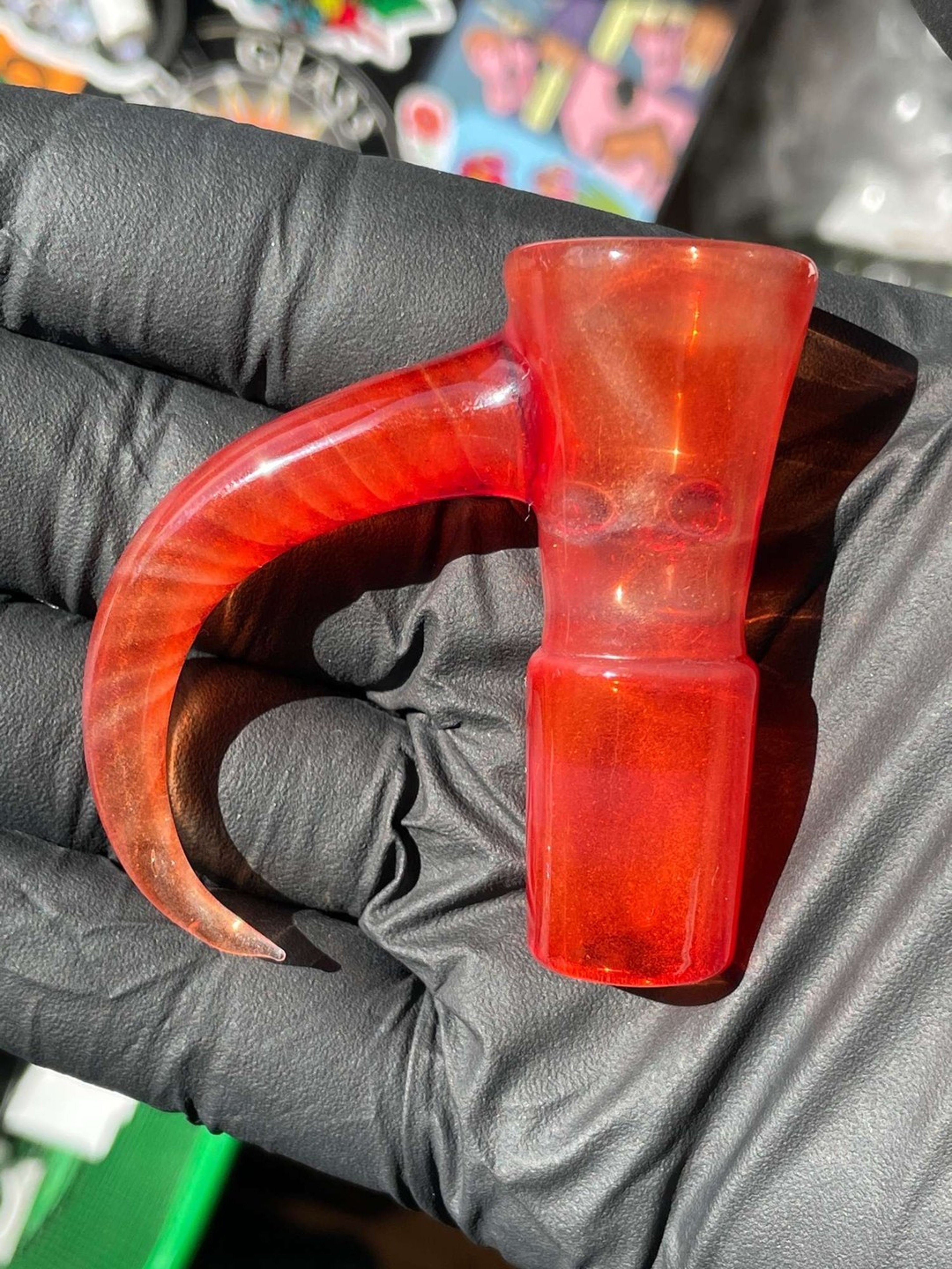 Preview pic of UreGlass 18mm 4 hole Fw orange Elvis satin